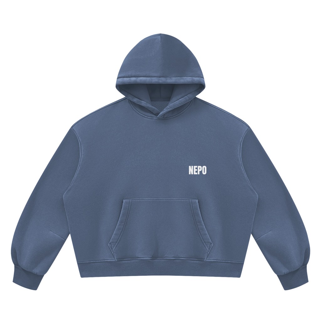 MAKE ART- Unisex Vintage Wash Boxy Fleece Hoodie