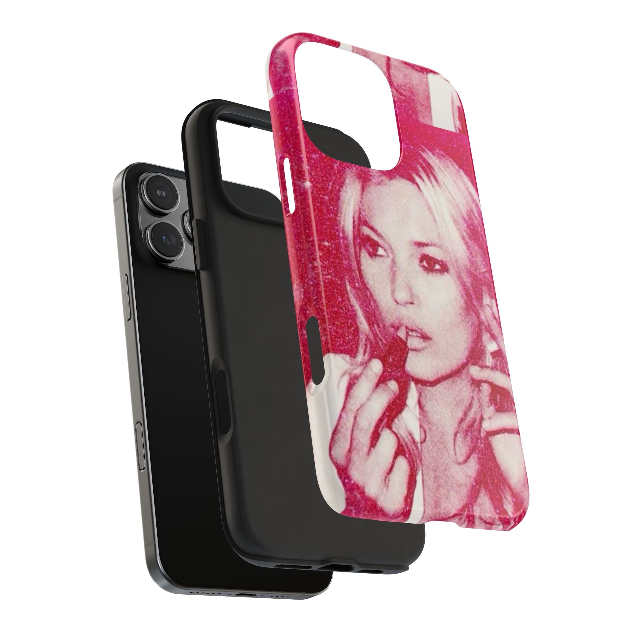 Pink Retro Glam Phone Case — Lipstick Pinup Tough Phone Case