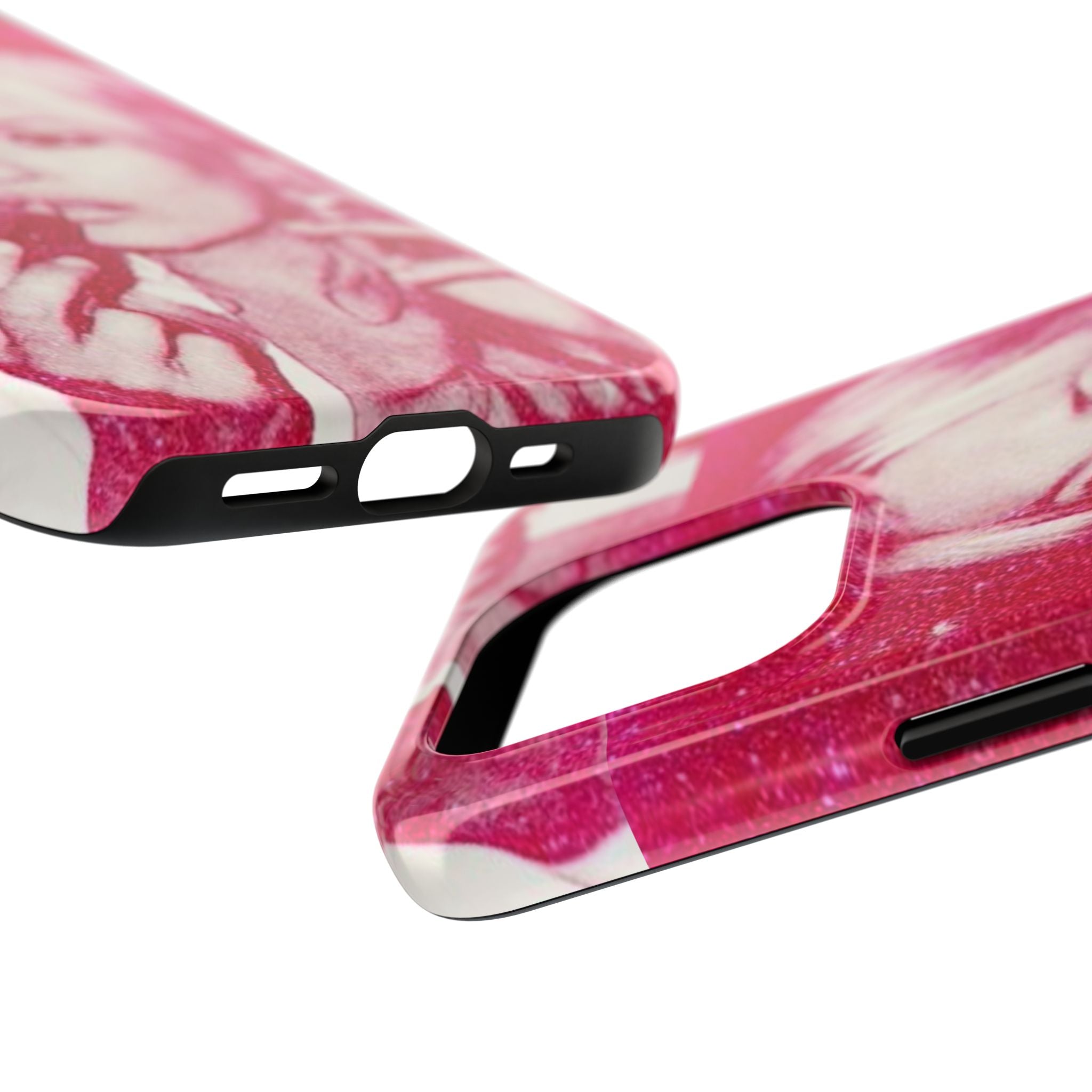 Pink Retro Glam Phone Case — Lipstick Pinup Tough Phone Case
