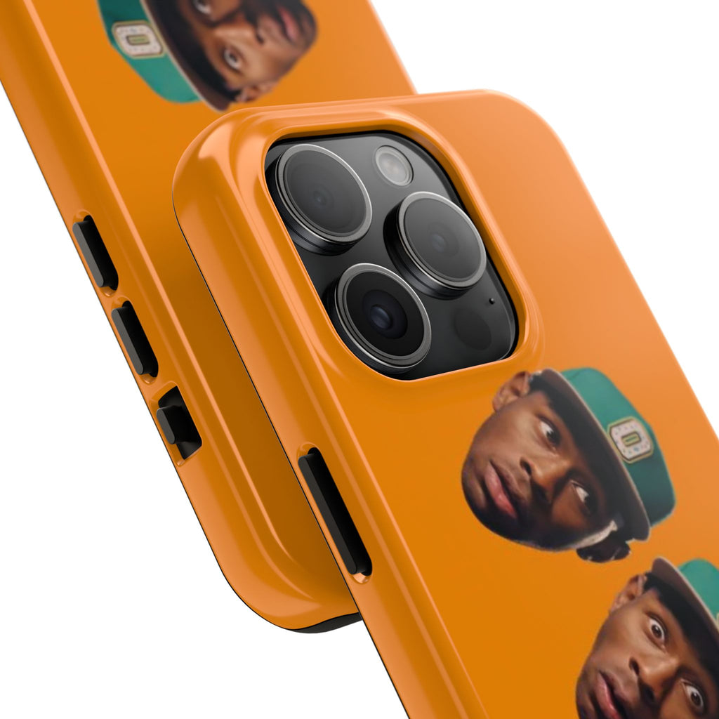 Phone Case — TYLER Triple Portrait Pop Art on Orange