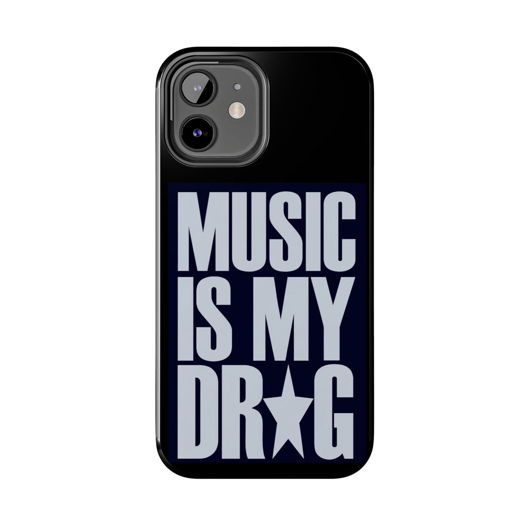 Phone Case — "Music Is My Drg" Bold Typography Protective Case