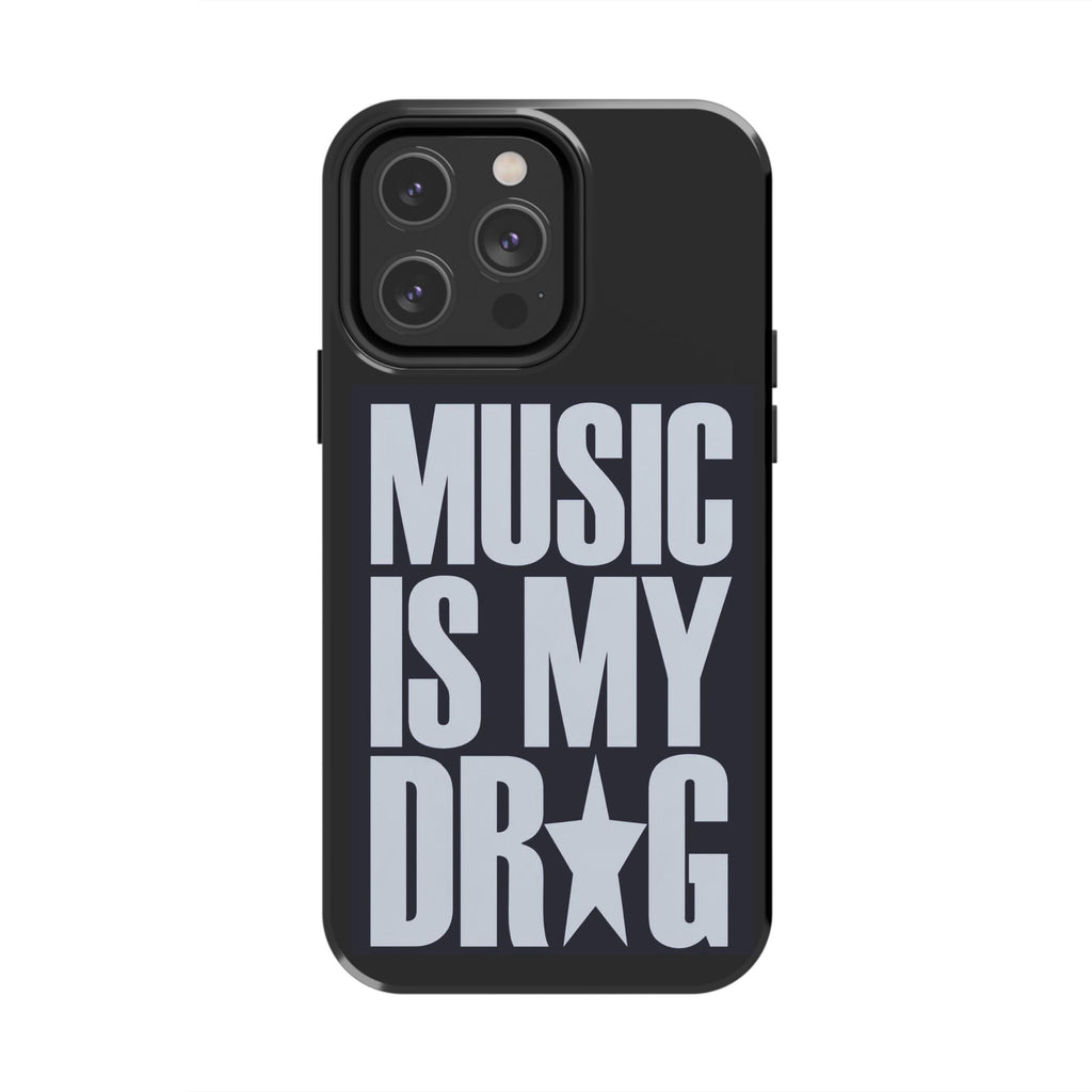 Phone Case — "Music Is My Drg" Bold Typography Protective Case