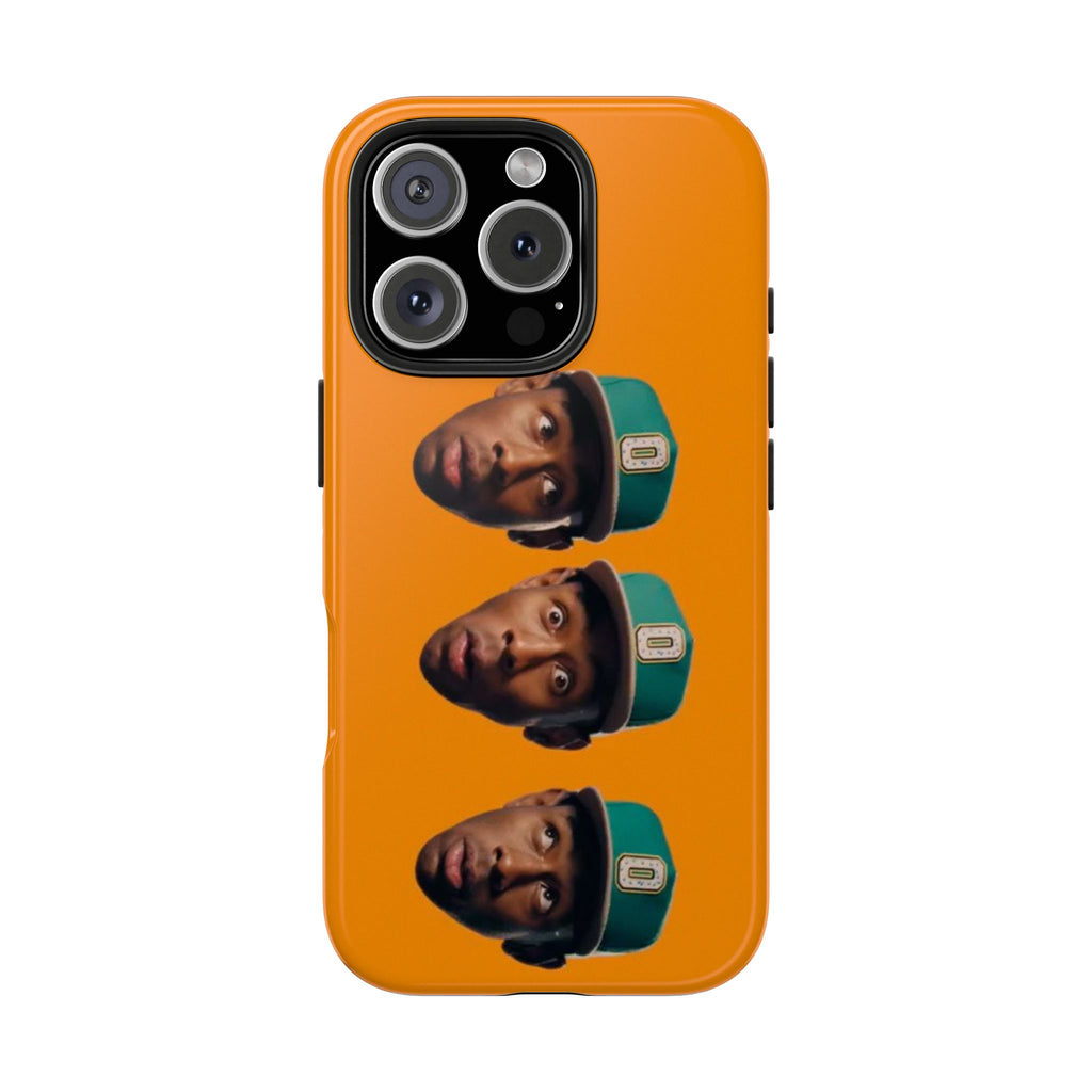 Phone Case — TYLER Triple Portrait Pop Art on Orange