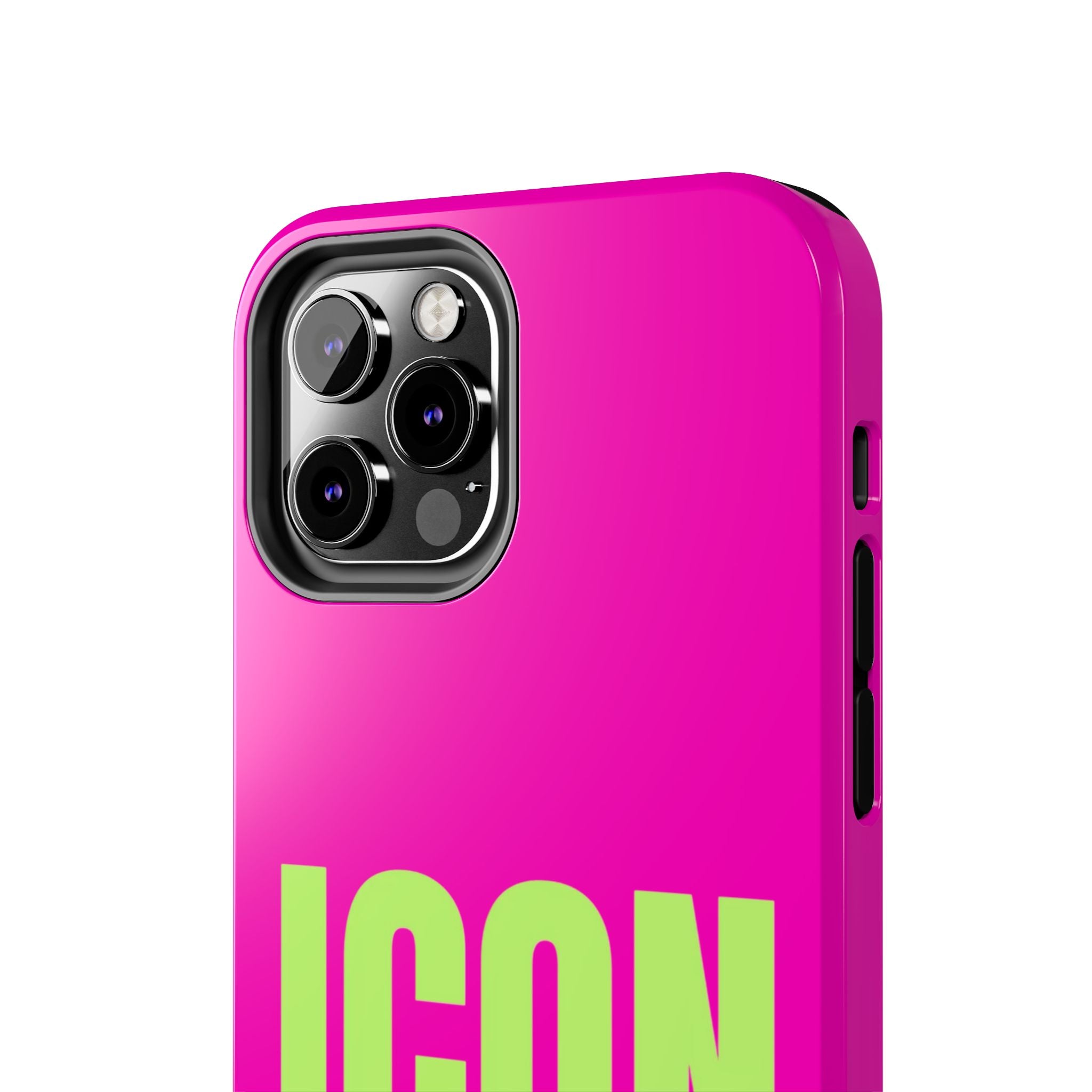 ICON Tough Phone Case — Neon Pink & Lime Bold Text Protective Case