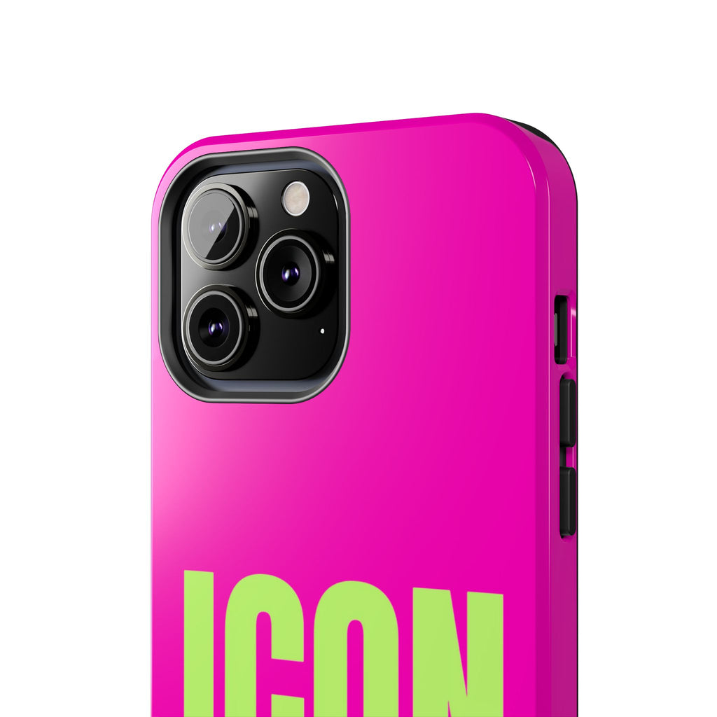 ICON Tough Phone Case — Neon Pink & Lime Bold Text Protective Case