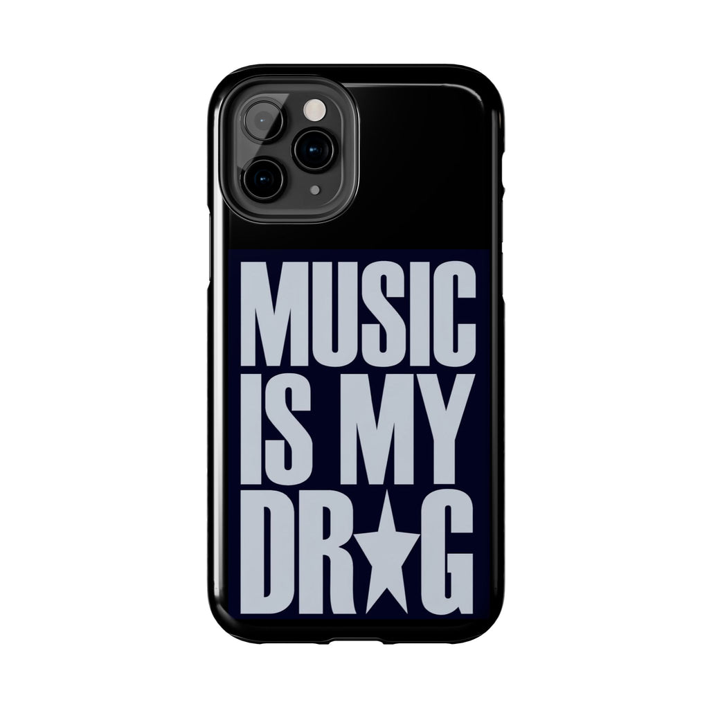 Phone Case — "Music Is My Drg" Bold Typography Protective Case