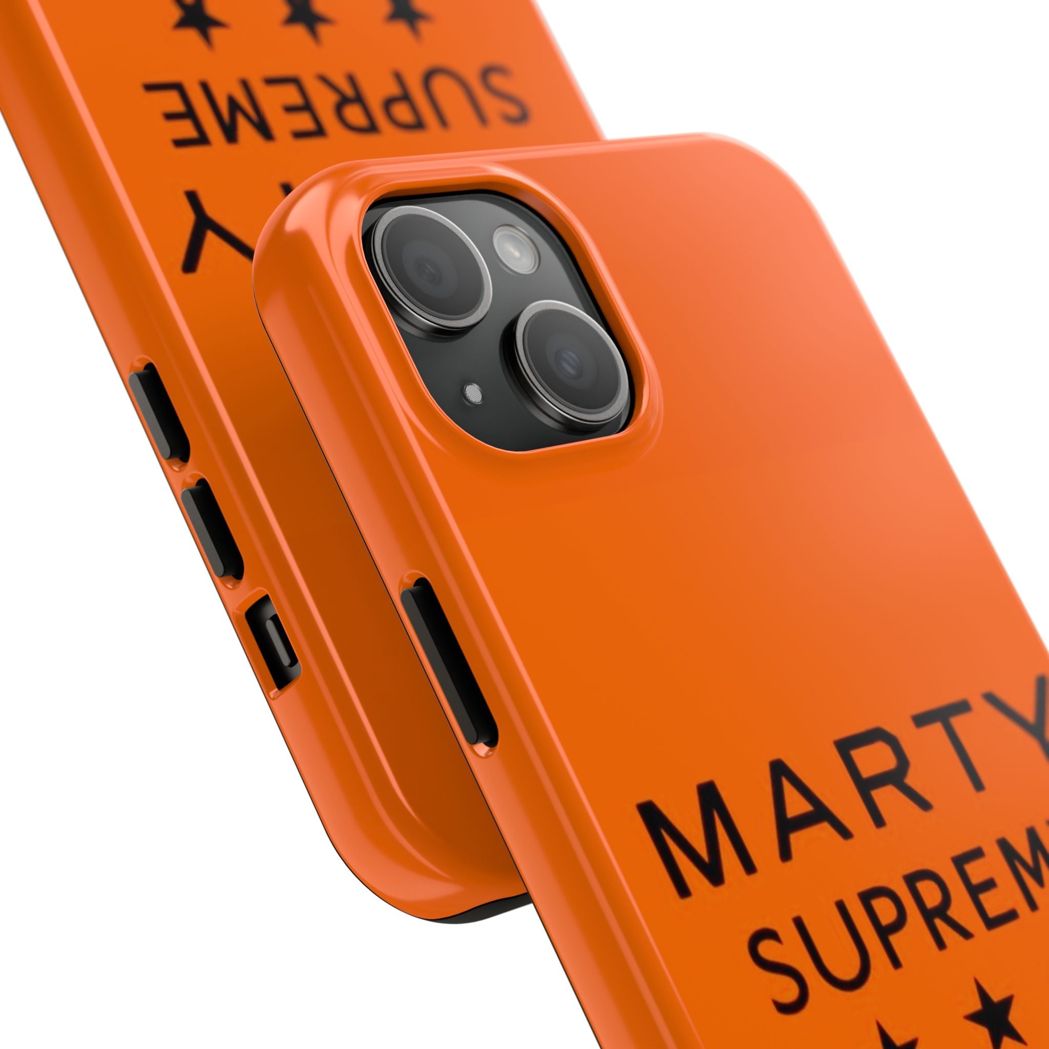 Marty Supreme Tough Phone Case — Orange 'Dream Big' Protective Cover