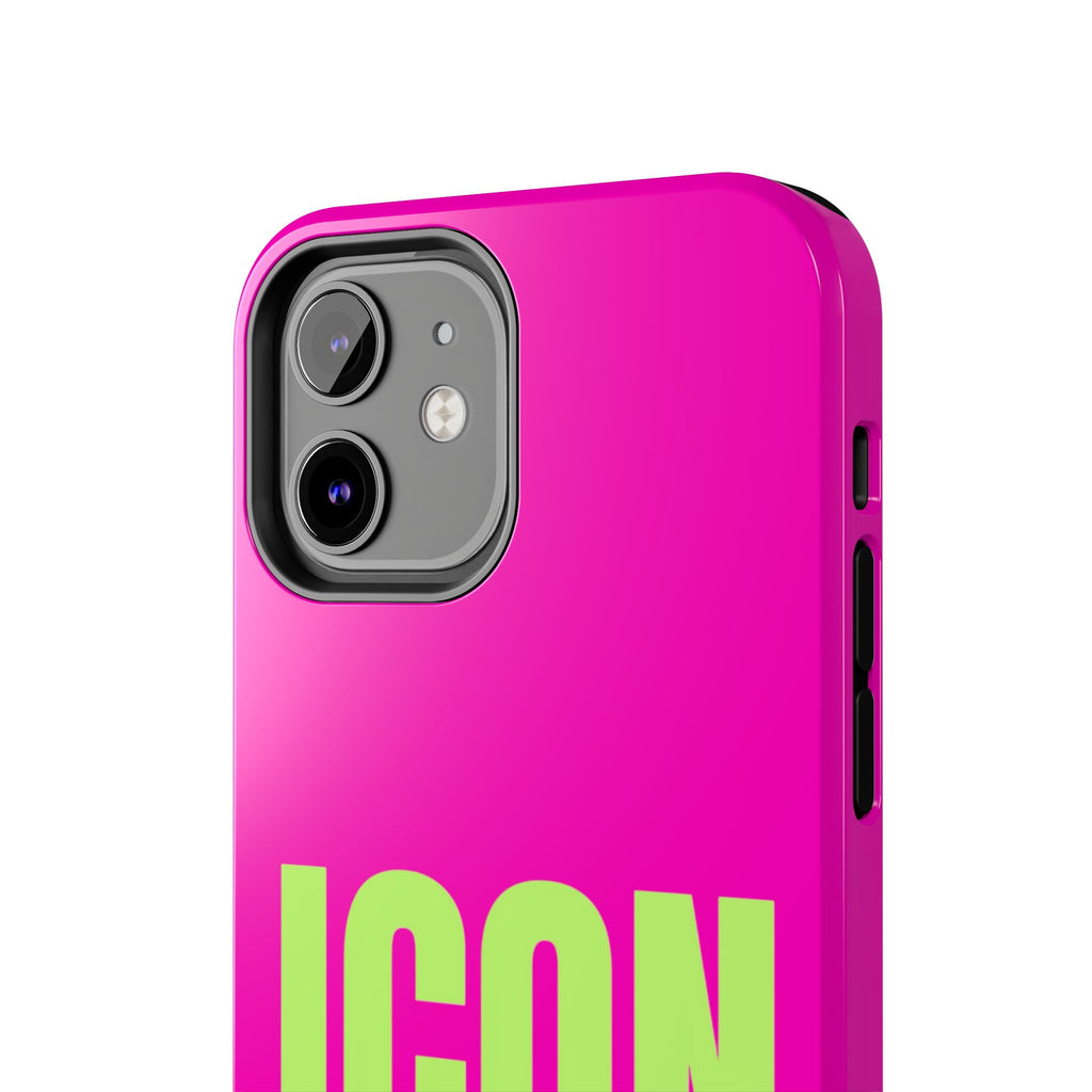 ICON Tough Phone Case — Neon Pink & Lime Bold Text Protective Case
