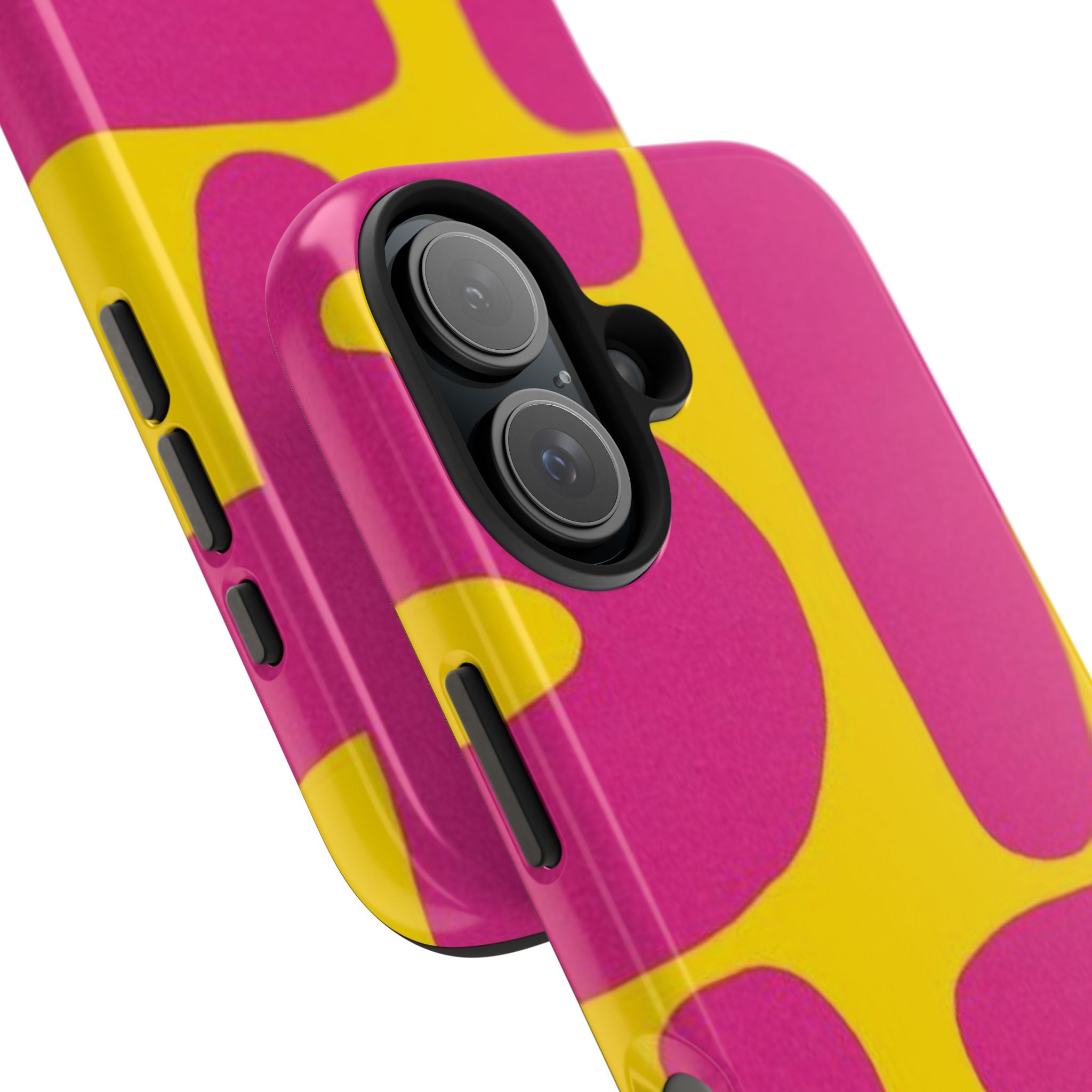 SHIT Retro Abstract Tough Phone Case — Pink & Yellow Pop Art Design