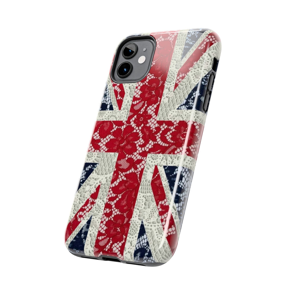 Union Jack Lace Tough Phone Case — British Flag Protective Phone Case