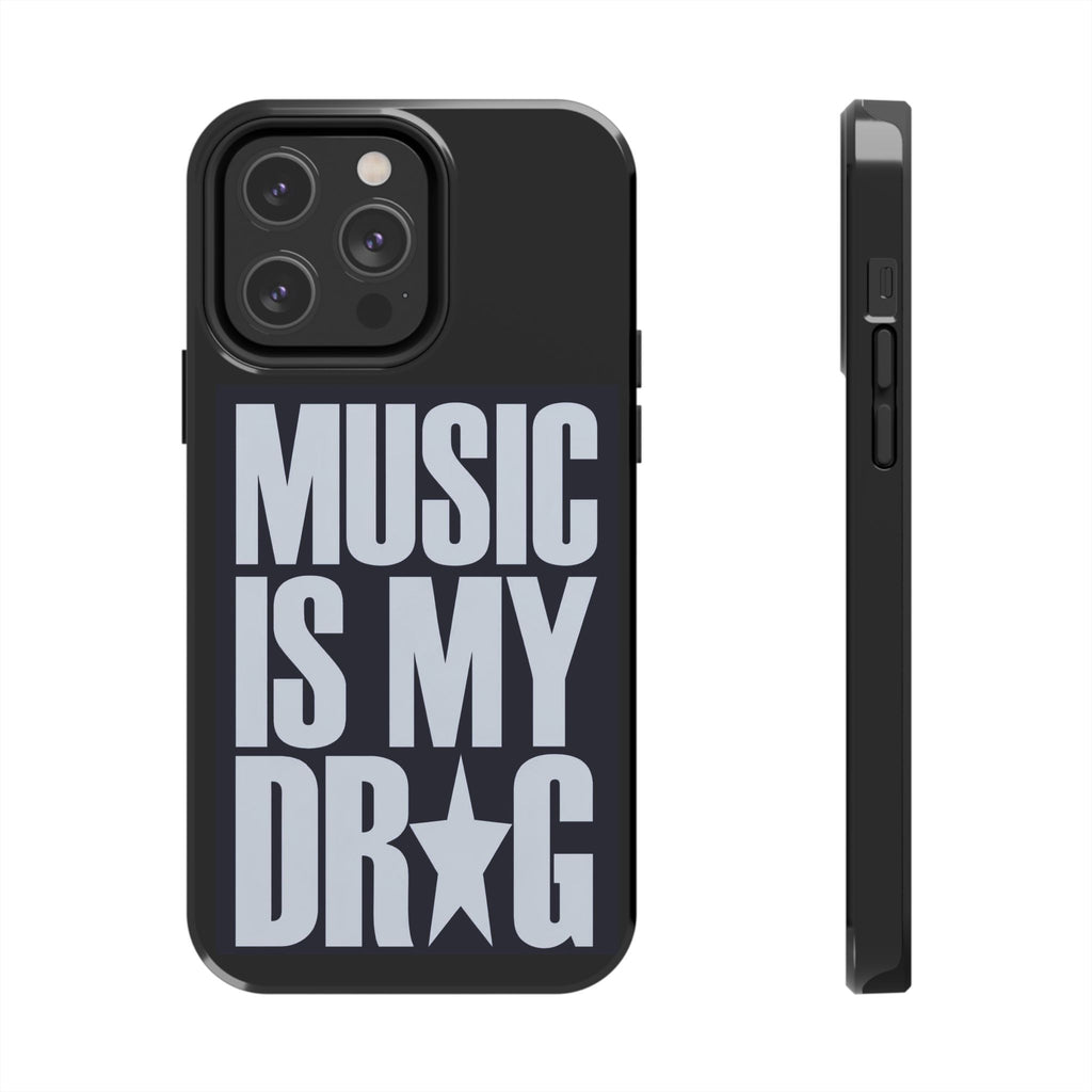 Phone Case — "Music Is My Drg" Bold Typography Protective Case