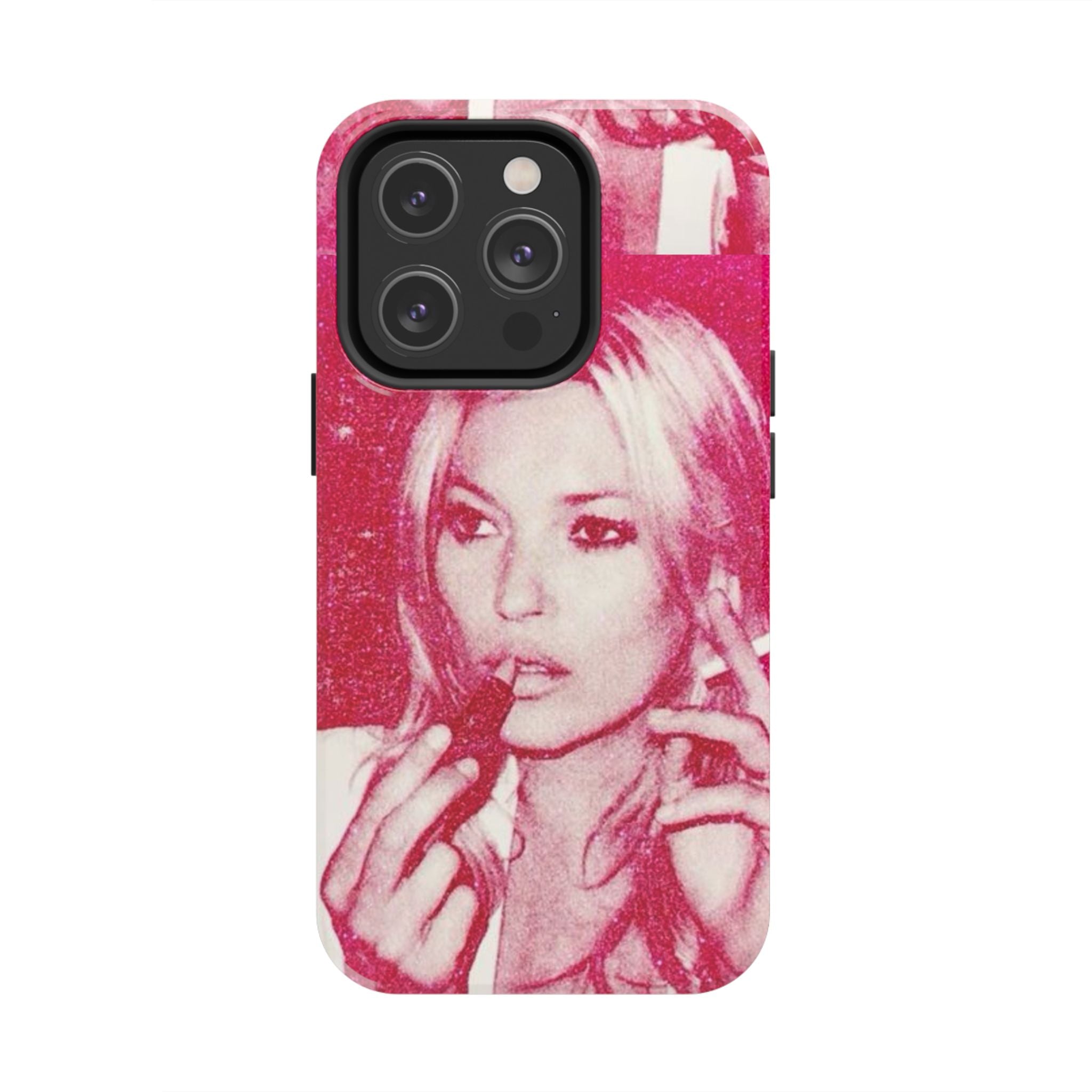 Pink Retro Glam Phone Case — Lipstick Pinup Tough Phone Case
