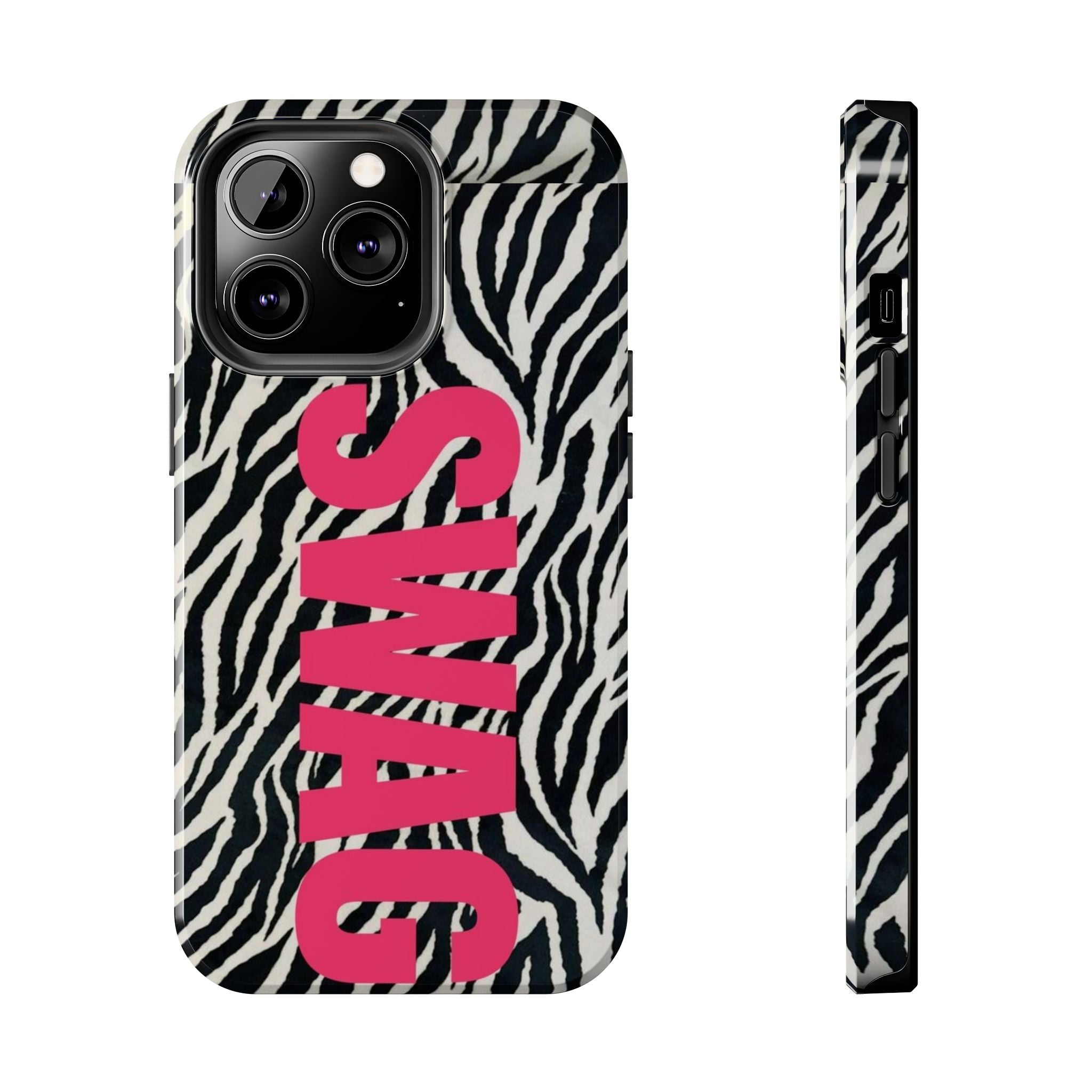 SWAG Zebra Print Phone Case — Tough Protective iPhone Cover