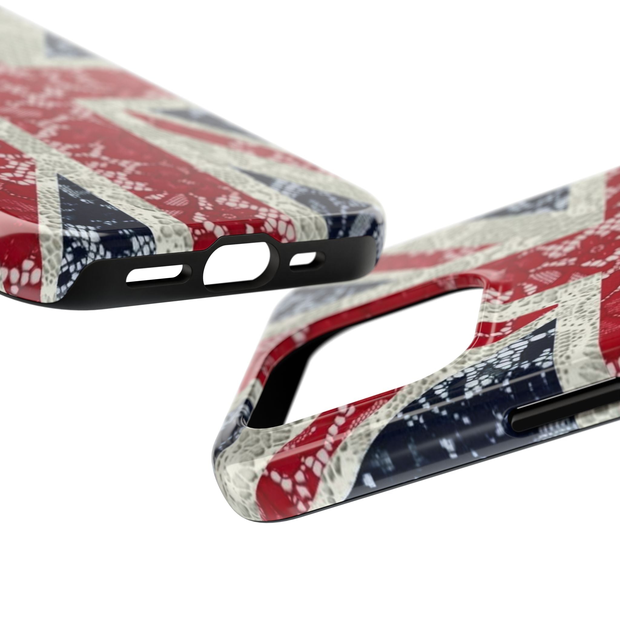 Union Jack Lace Tough Phone Case — British Flag Protective Phone Case