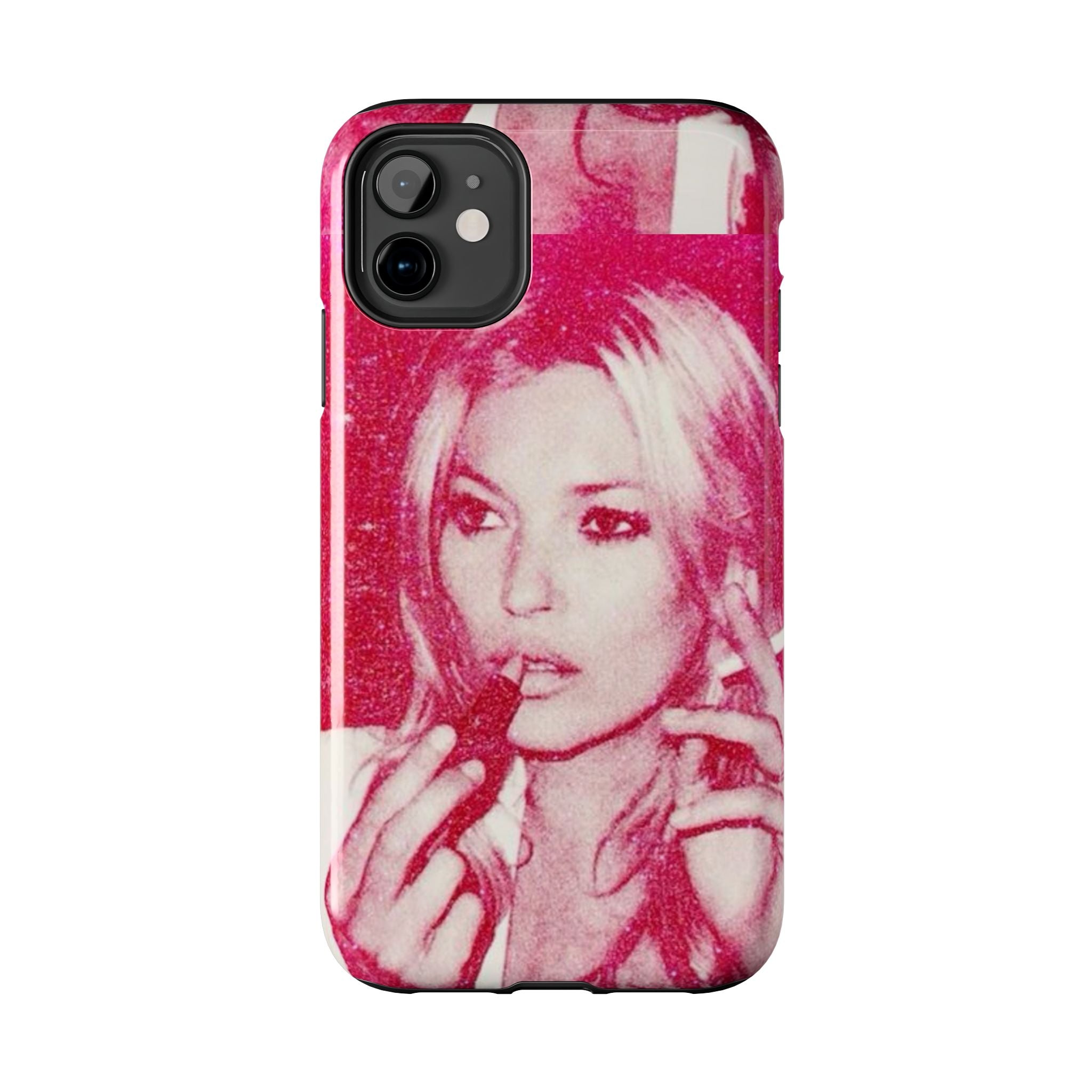 Pink Retro Glam Phone Case — Lipstick Pinup Tough Phone Case