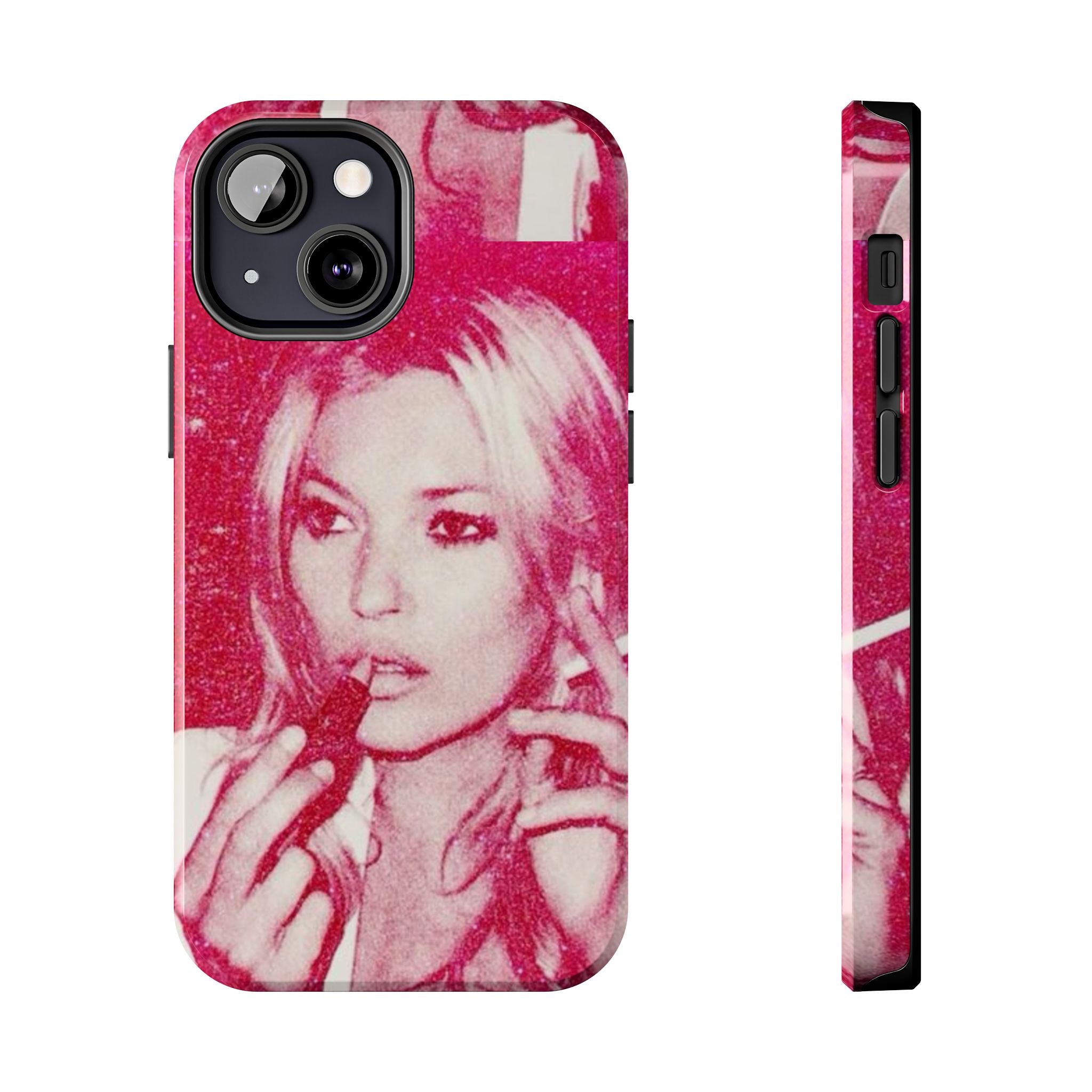 Pink Retro Glam Phone Case — Lipstick Pinup Tough Phone Case