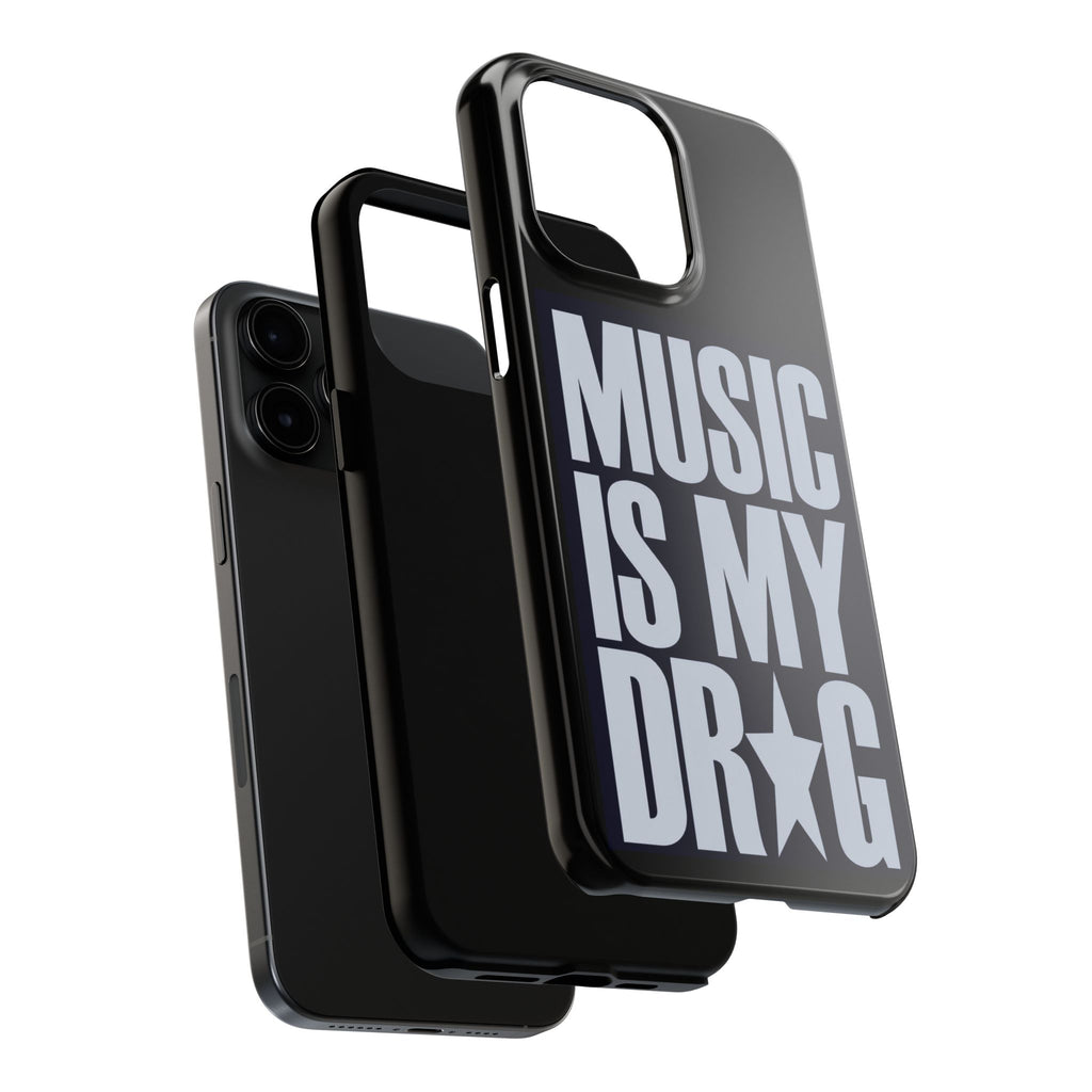 Phone Case — "Music Is My Drg" Bold Typography Protective Case