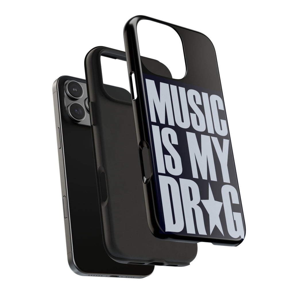 Phone Case — "Music Is My Drg" Bold Typography Protective Case