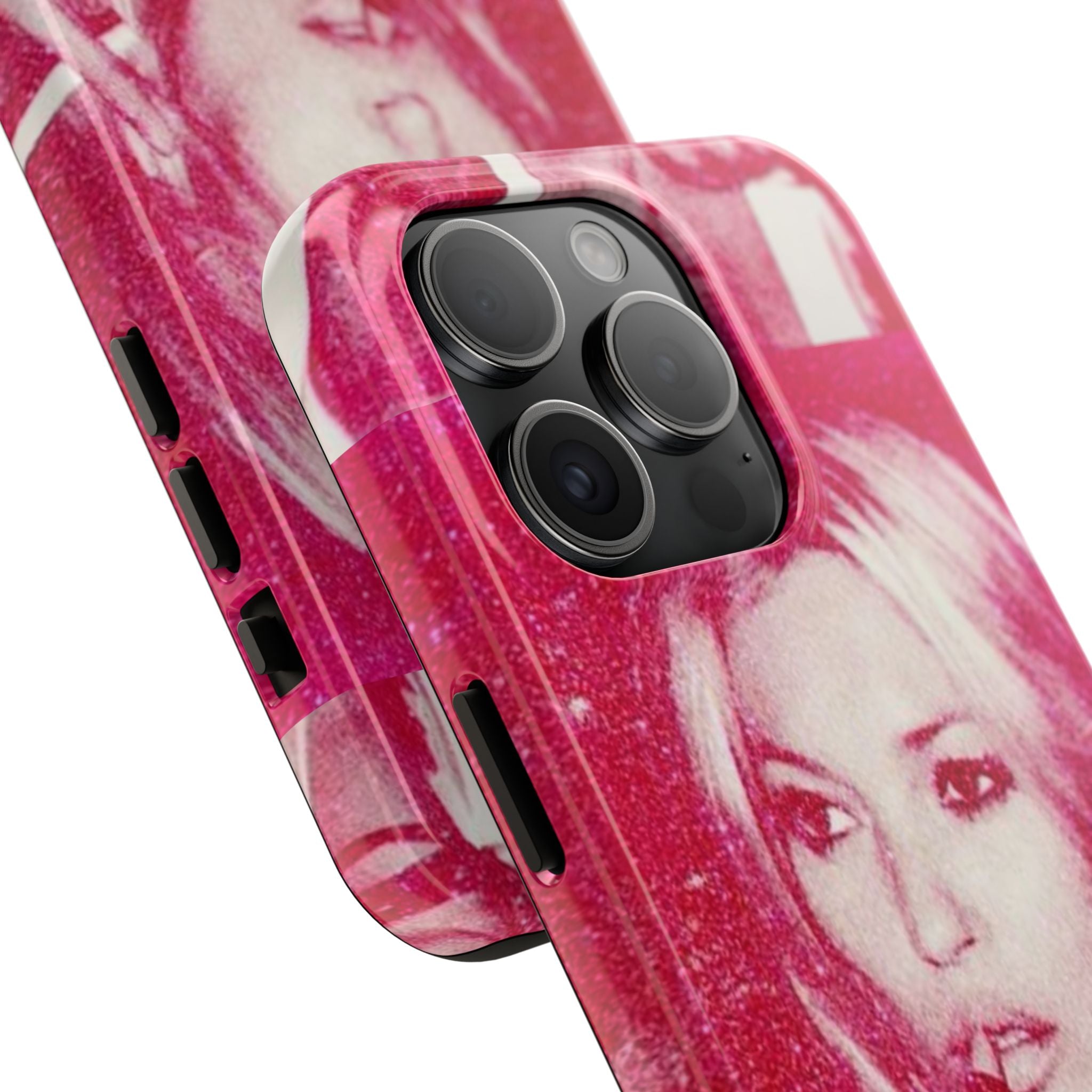 Pink Retro Glam Phone Case — Lipstick Pinup Tough Phone Case