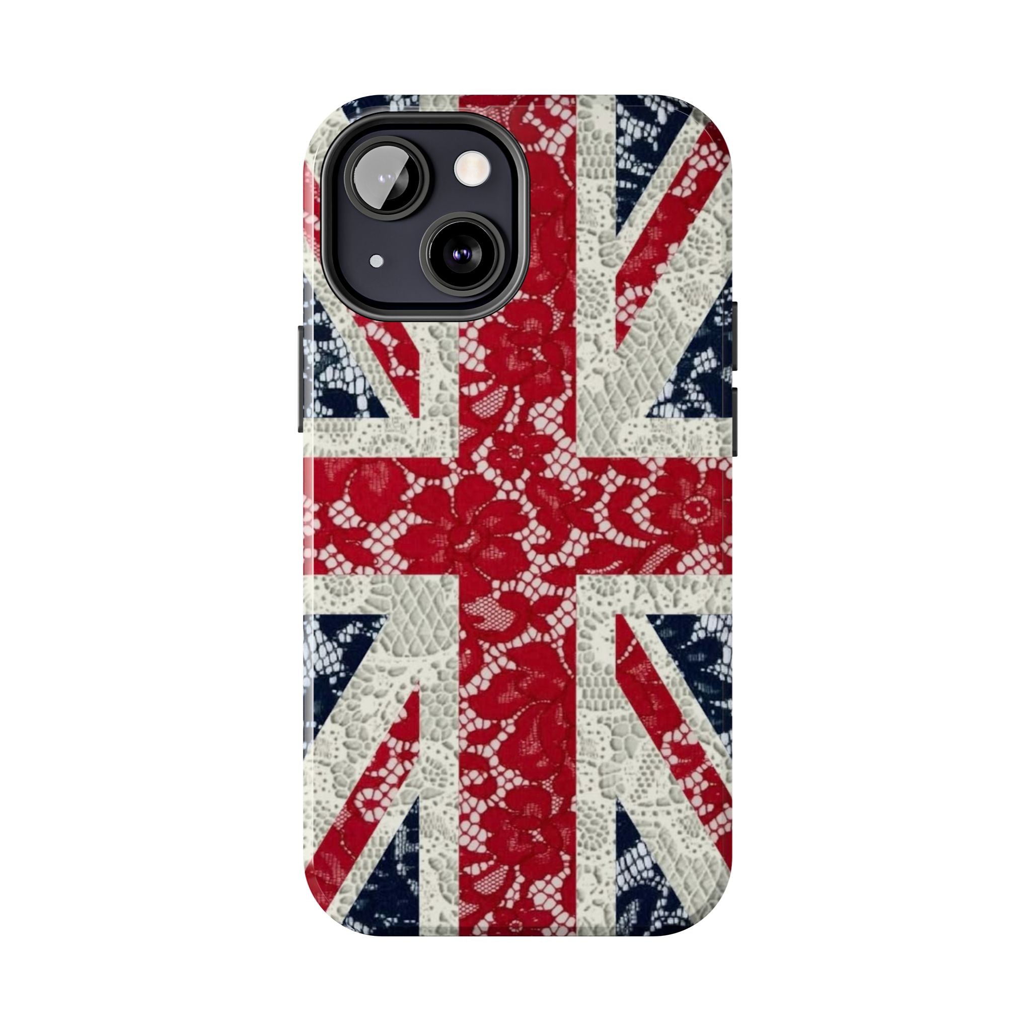 Union Jack Lace Tough Phone Case — British Flag Protective Phone Case