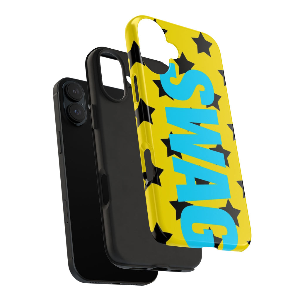 SWAG Star Phone Case — Bold Yellow & Blue Tough Protective Case