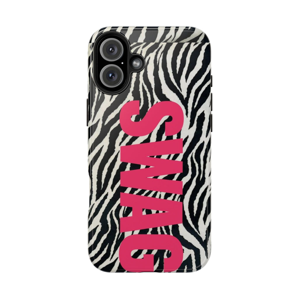 SWAG Zebra Print Phone Case — Tough Protective iPhone Cover