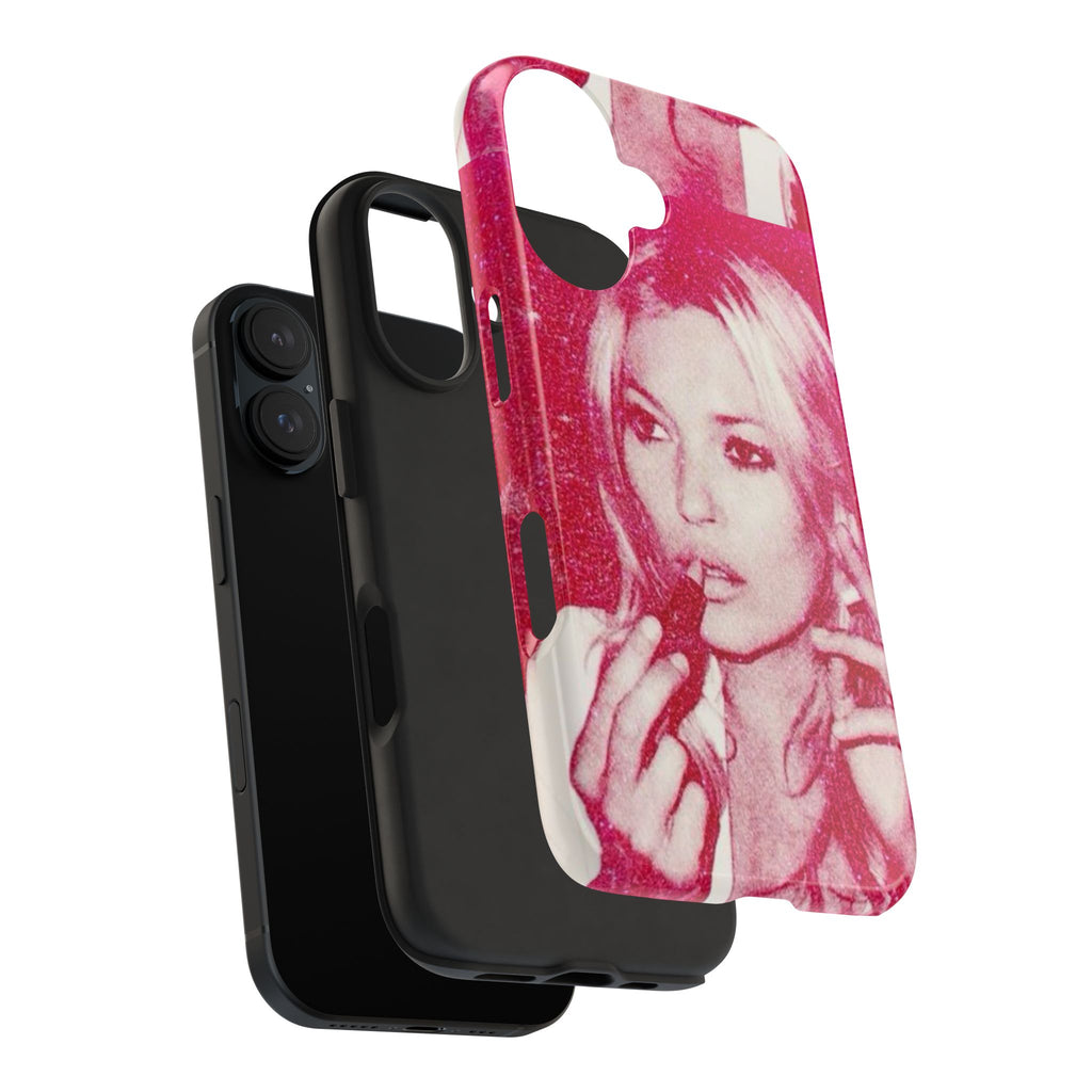 Pink Retro Glam Phone Case — Lipstick Pinup Tough Phone Case