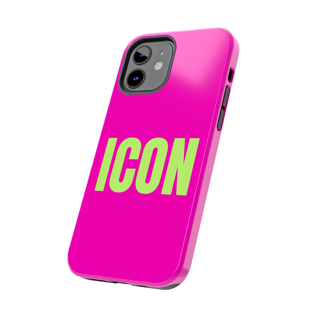 ICON Tough Phone Case — Neon Pink & Lime Bold Text Protective Case