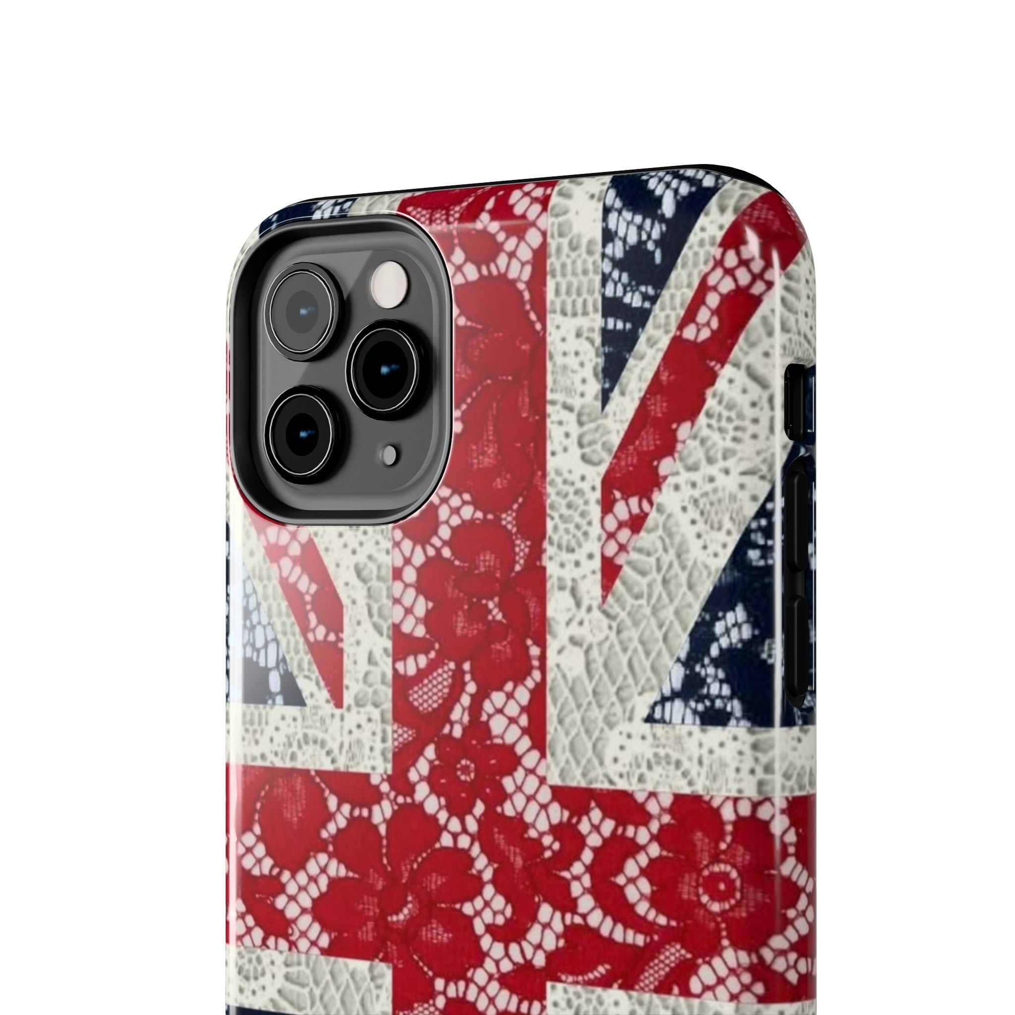 Union Jack Lace Tough Phone Case — British Flag Protective Phone Case