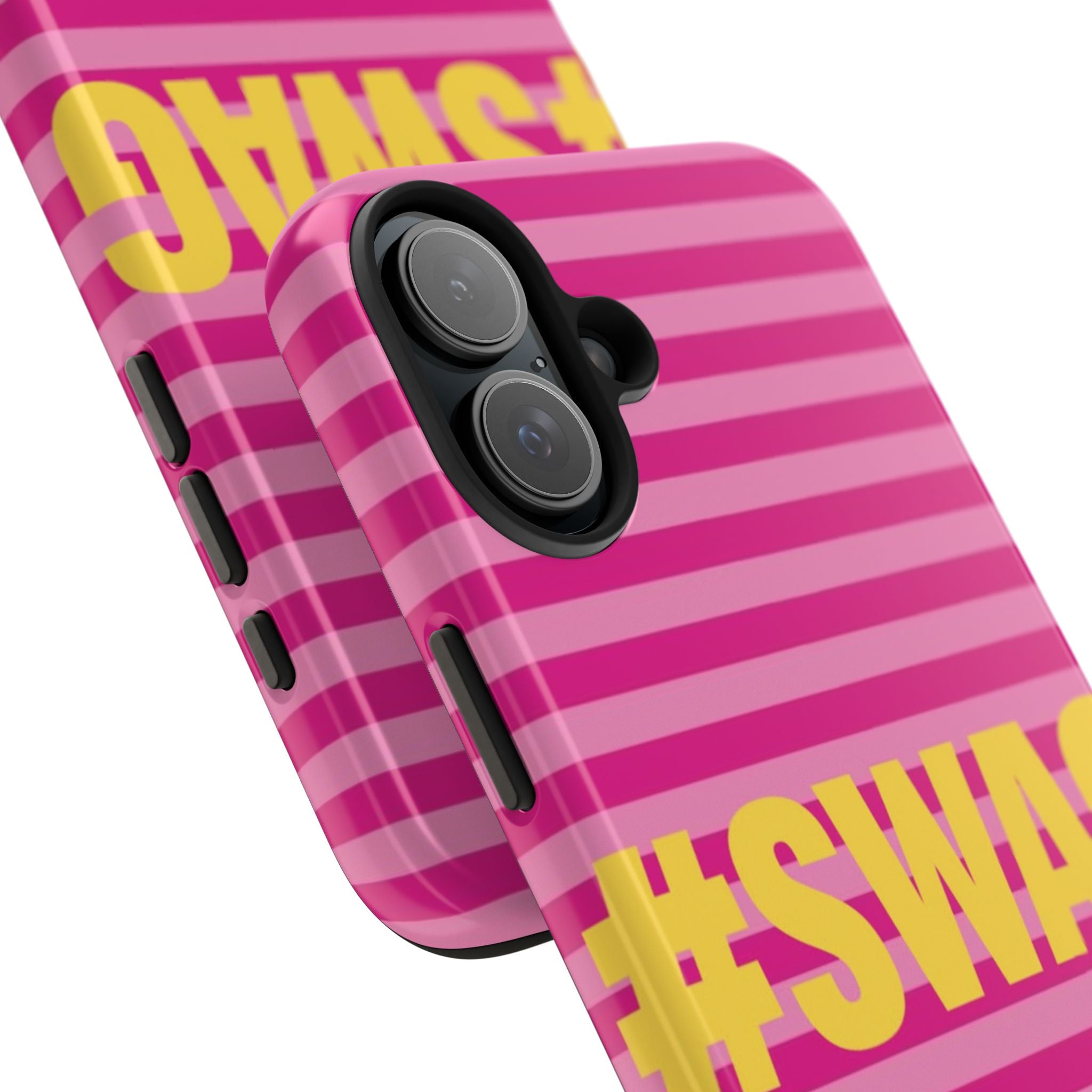 #SWAG Pink Striped Tough Phone Case