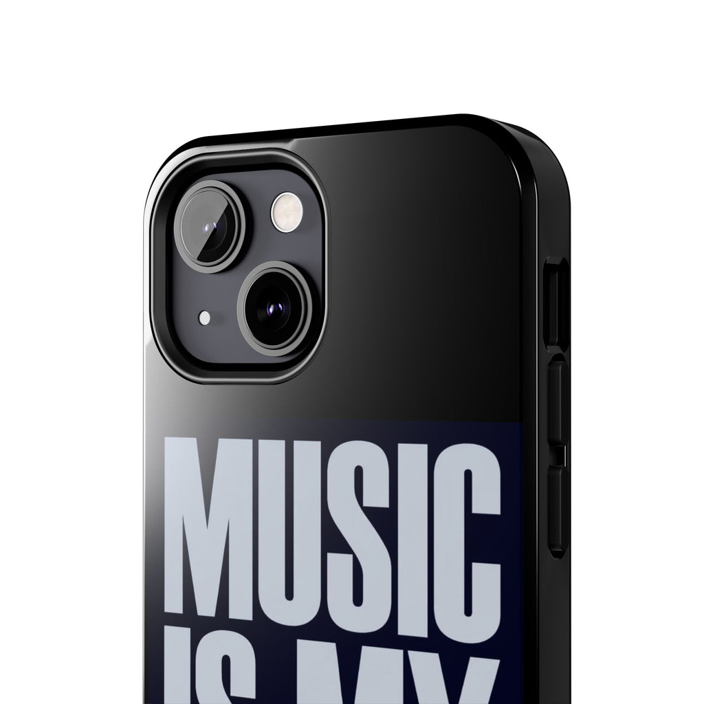 Phone Case — "Music Is My Drg" Bold Typography Protective Case