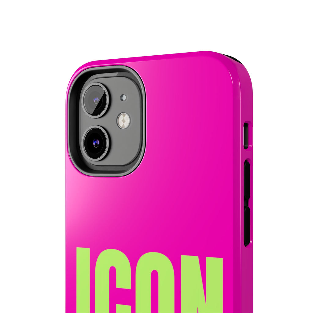 ICON Tough Phone Case — Neon Pink & Lime Bold Text Protective Case