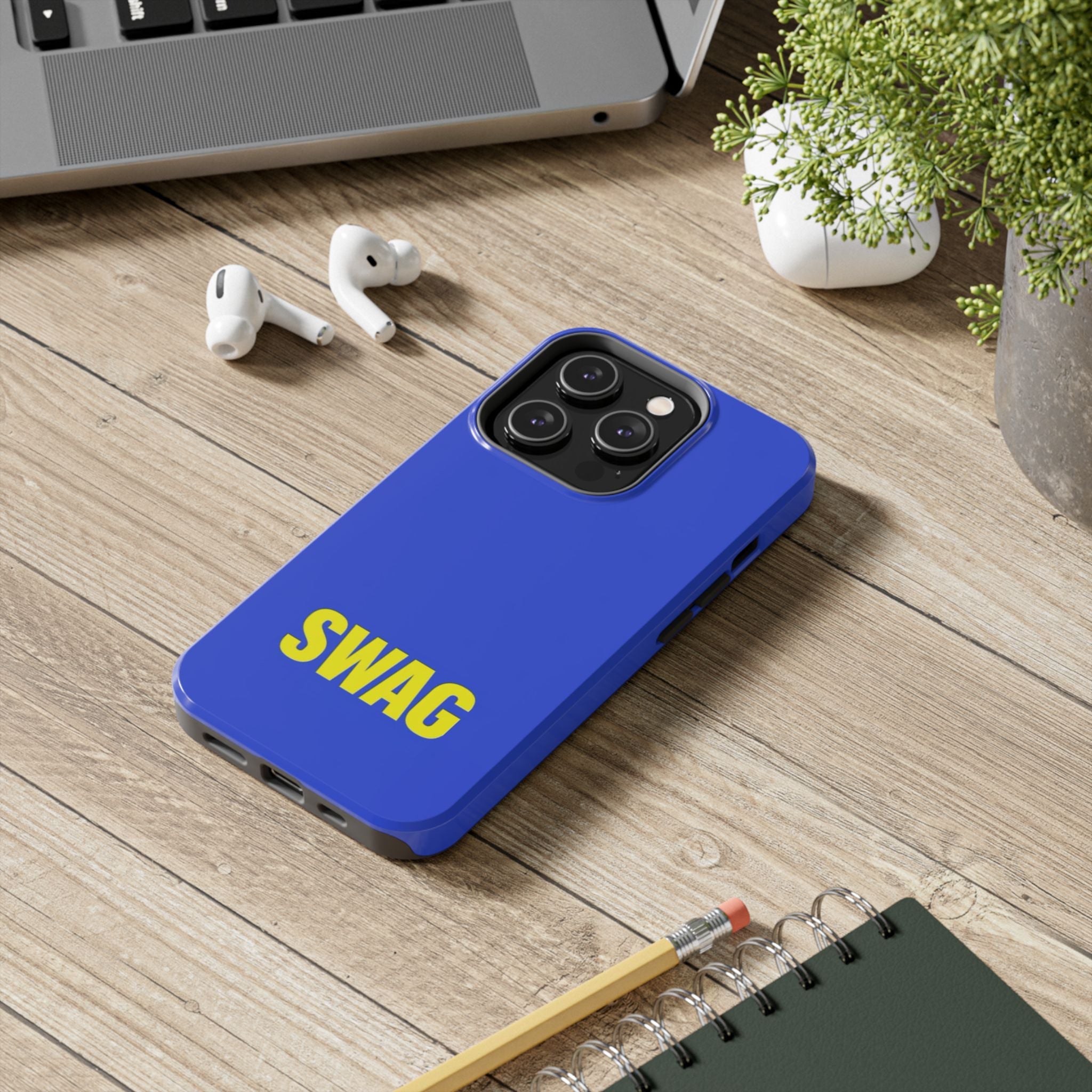 SWAG Blue Tough Phone Case — Bold Protective iPhone Cover