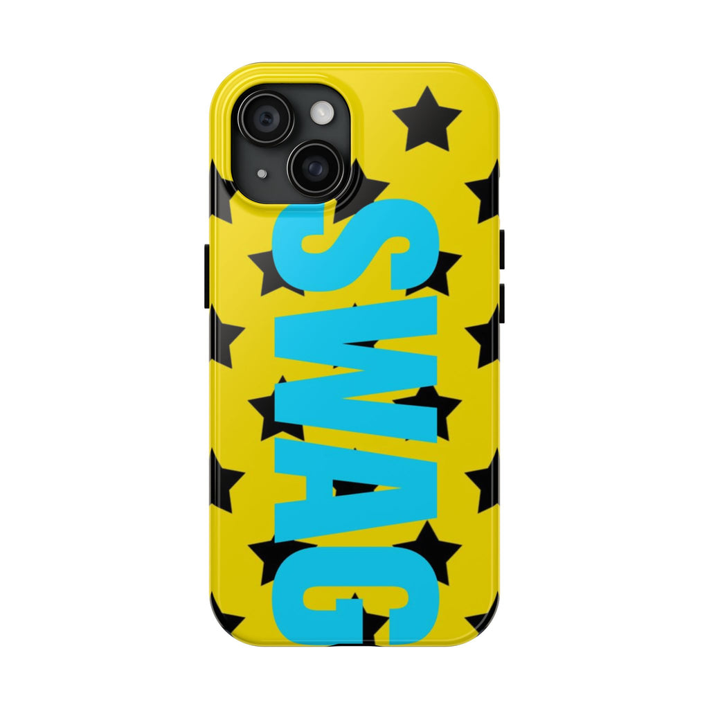 SWAG Star Phone Case — Bold Yellow & Blue Tough Protective Case