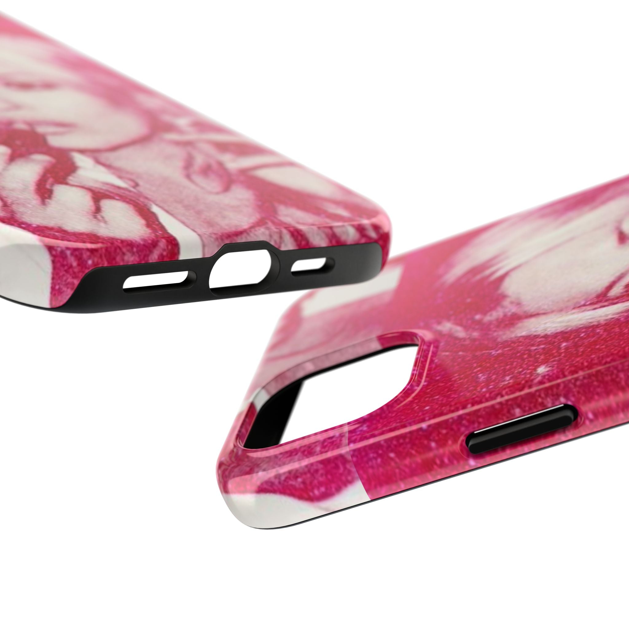 Pink Retro Glam Phone Case — Lipstick Pinup Tough Phone Case