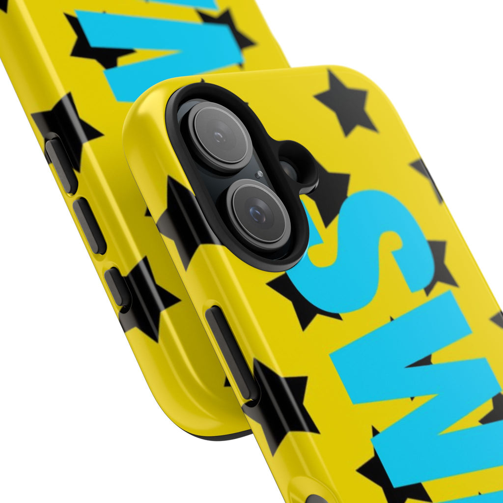 SWAG Star Phone Case — Bold Yellow & Blue Tough Protective Case