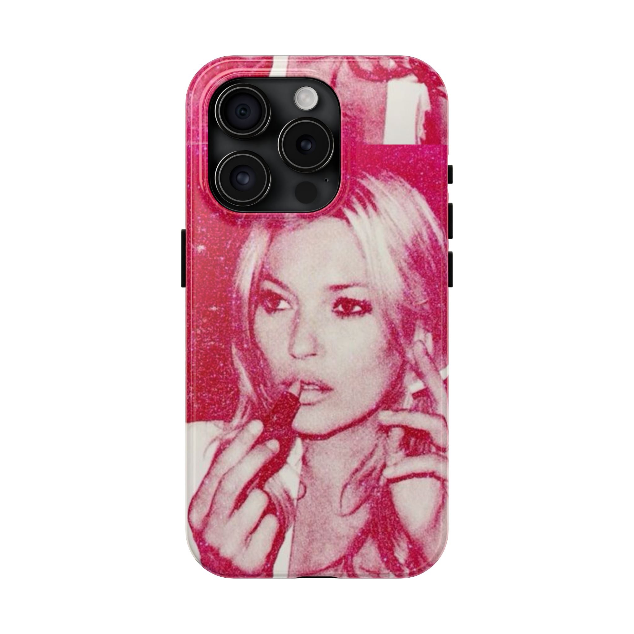 Pink Retro Glam Phone Case — Lipstick Pinup Tough Phone Case