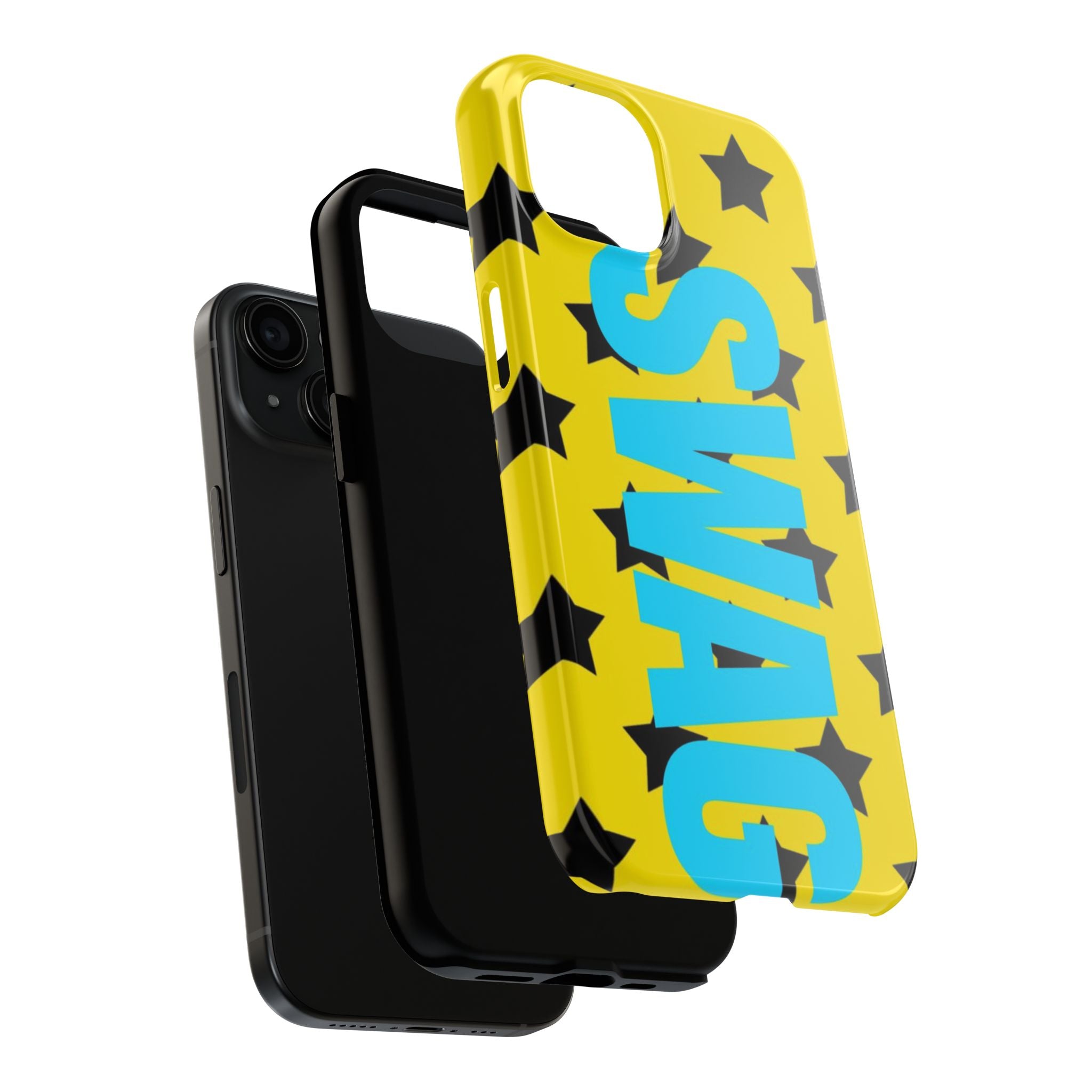 SWAG Star Phone Case — Bold Yellow & Blue Tough Protective Case
