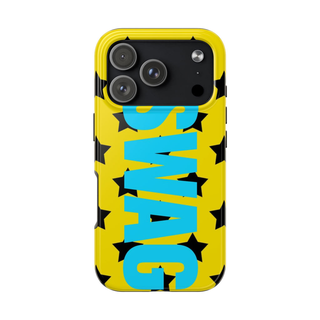 SWAG Star Phone Case — Bold Yellow & Blue Tough Protective Case