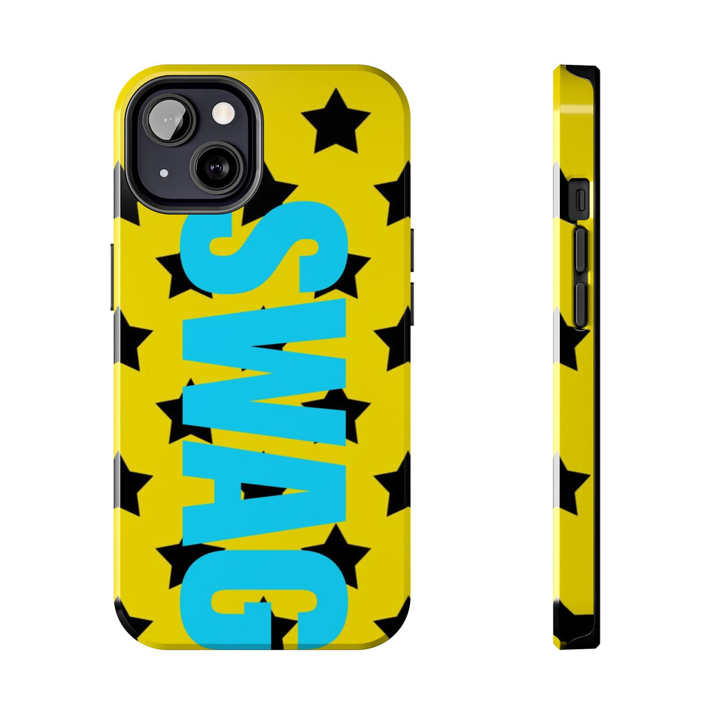 SWAG Star Phone Case — Bold Yellow & Blue Tough Protective Case