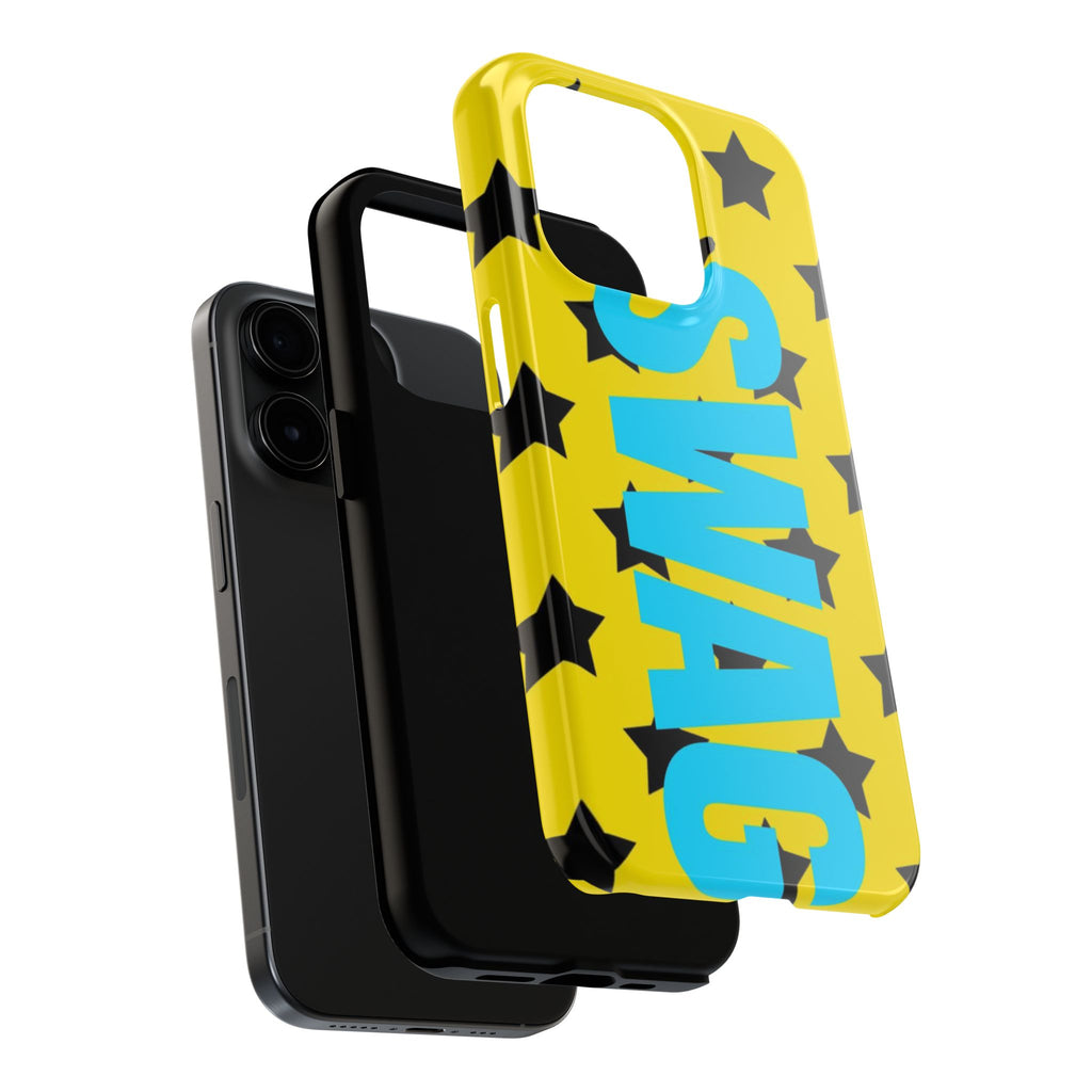 SWAG Star Phone Case — Bold Yellow & Blue Tough Protective Case