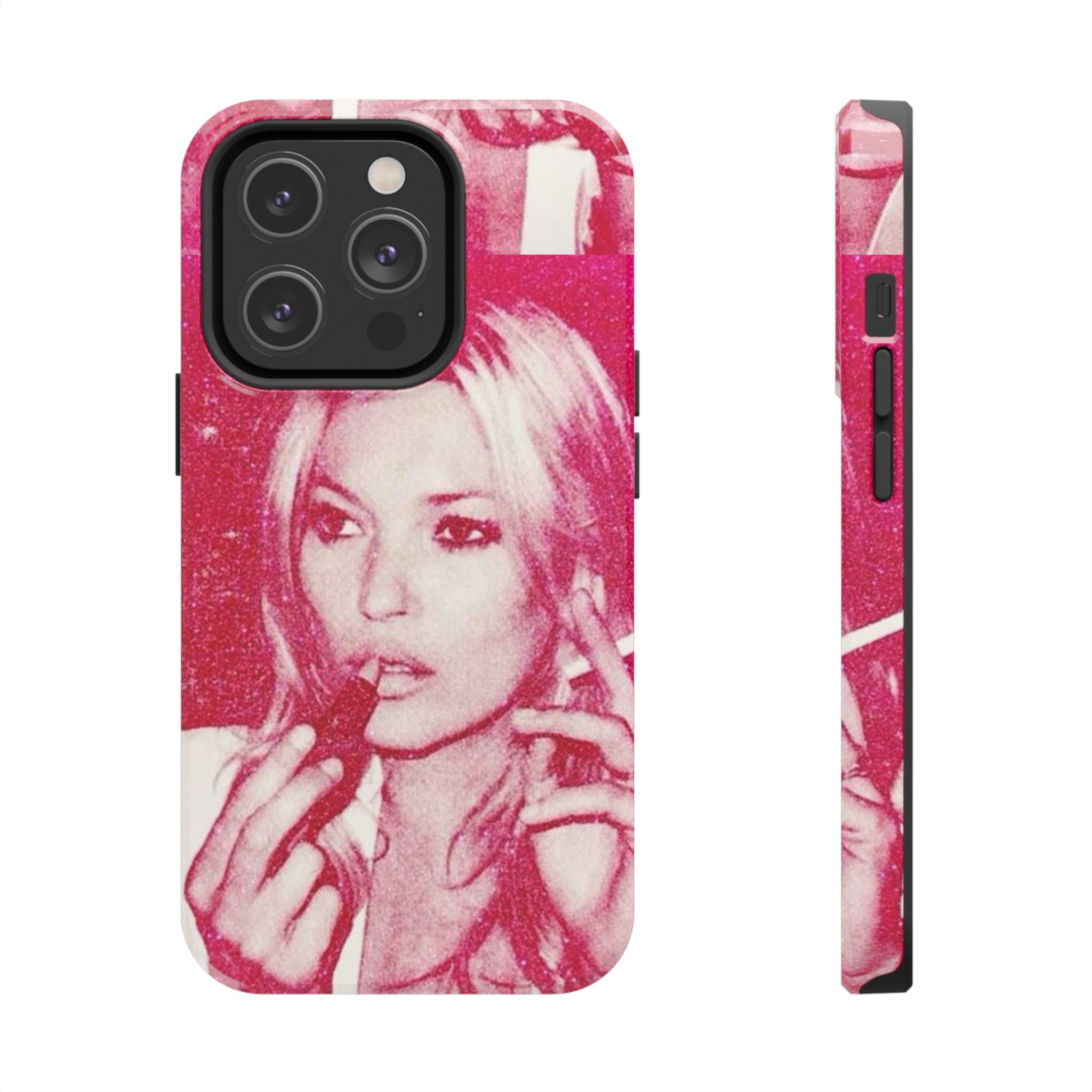 Pink Retro Glam Phone Case — Lipstick Pinup Tough Phone Case