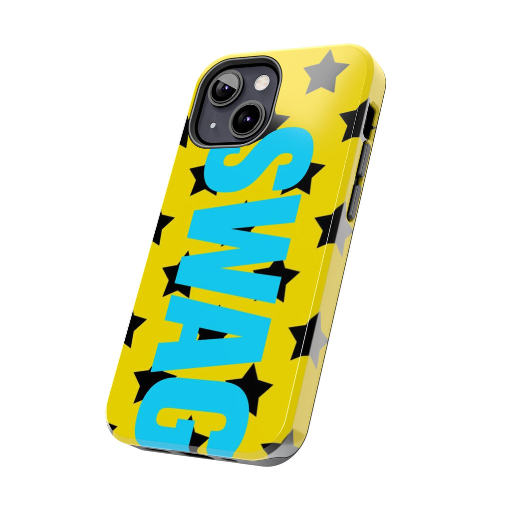 SWAG Star Phone Case — Bold Yellow & Blue Tough Protective Case
