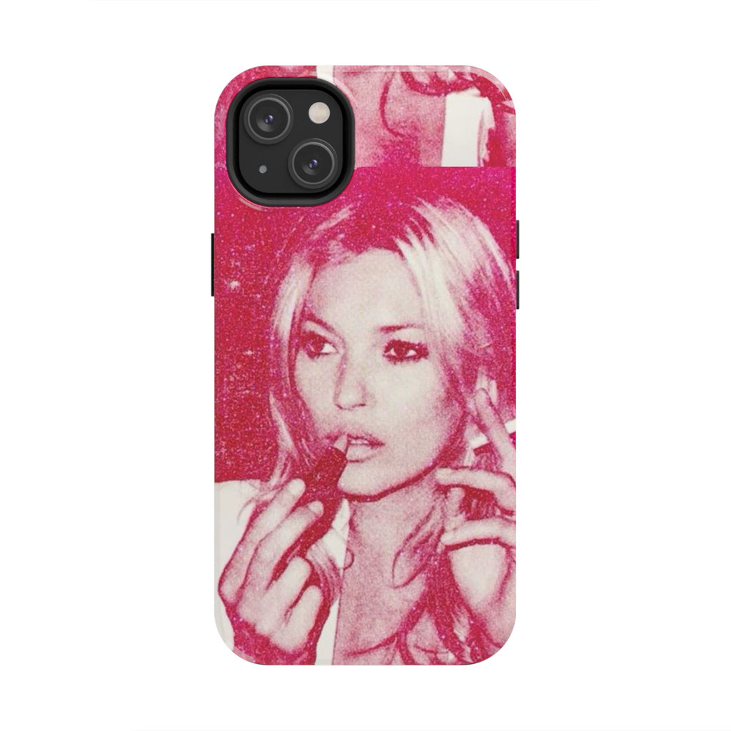 Pink Retro Glam Phone Case — Lipstick Pinup Tough Phone Case
