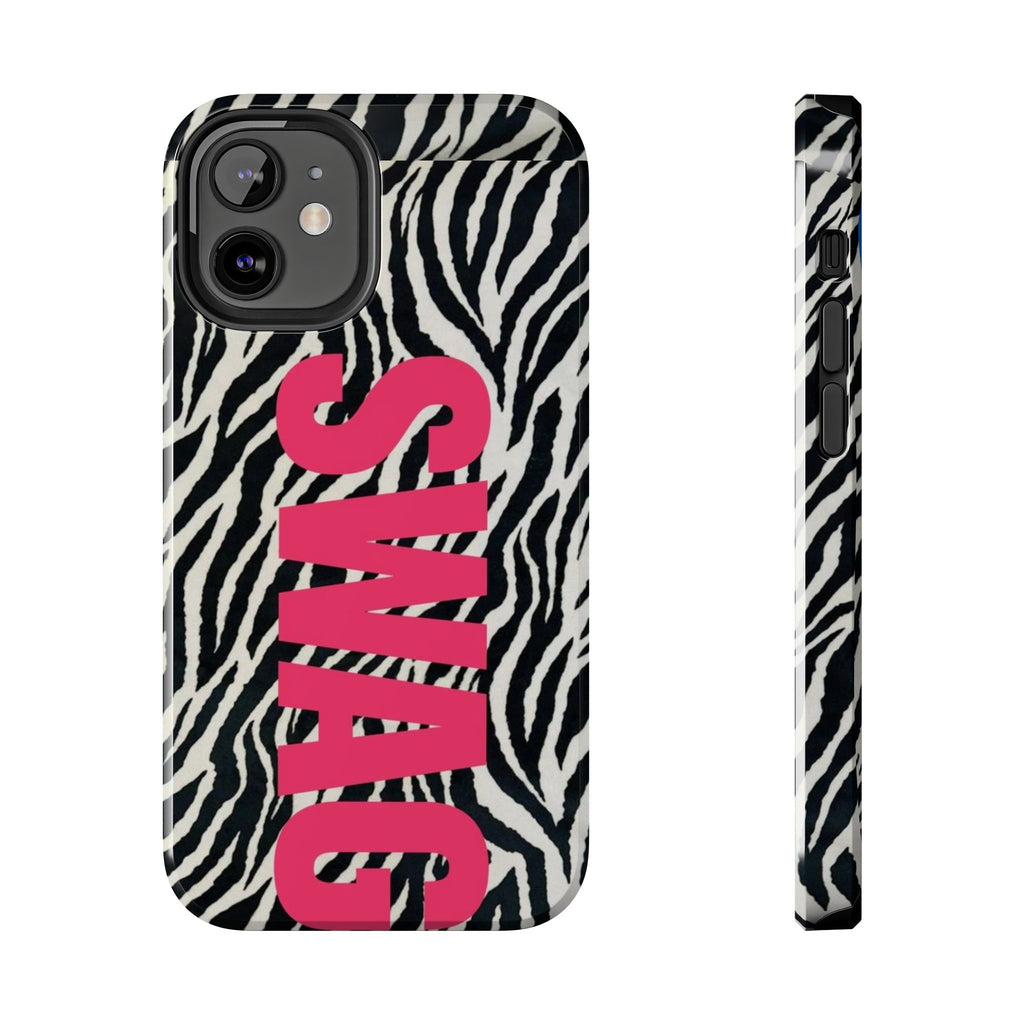 SWAG Zebra Print Phone Case — Tough Protective iPhone Cover