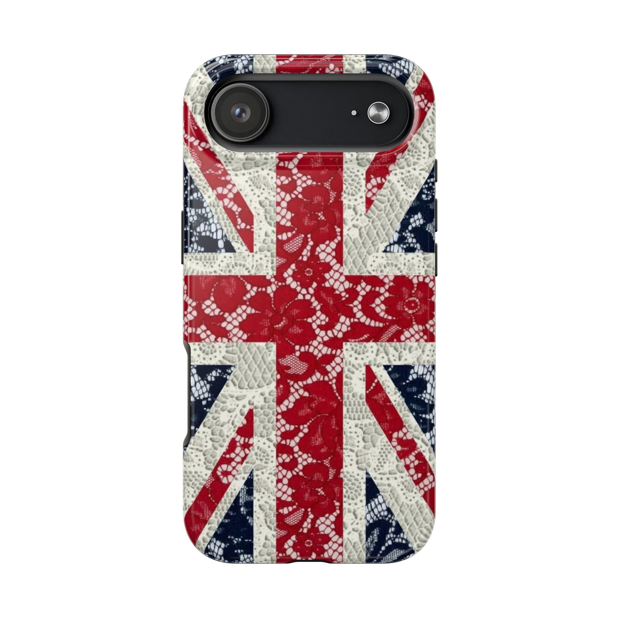 Union Jack Lace Tough Phone Case — British Flag Protective Phone Case