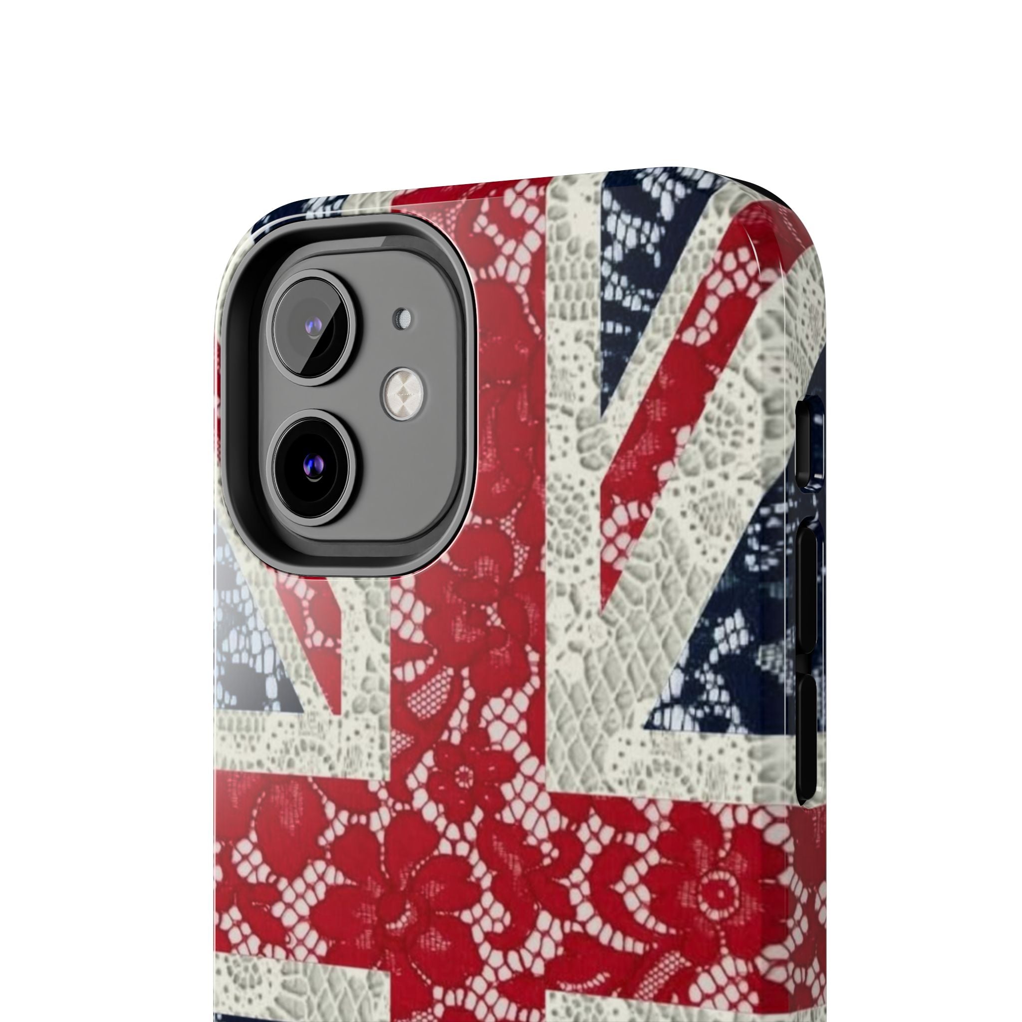 Union Jack Lace Tough Phone Case — British Flag Protective Phone Case