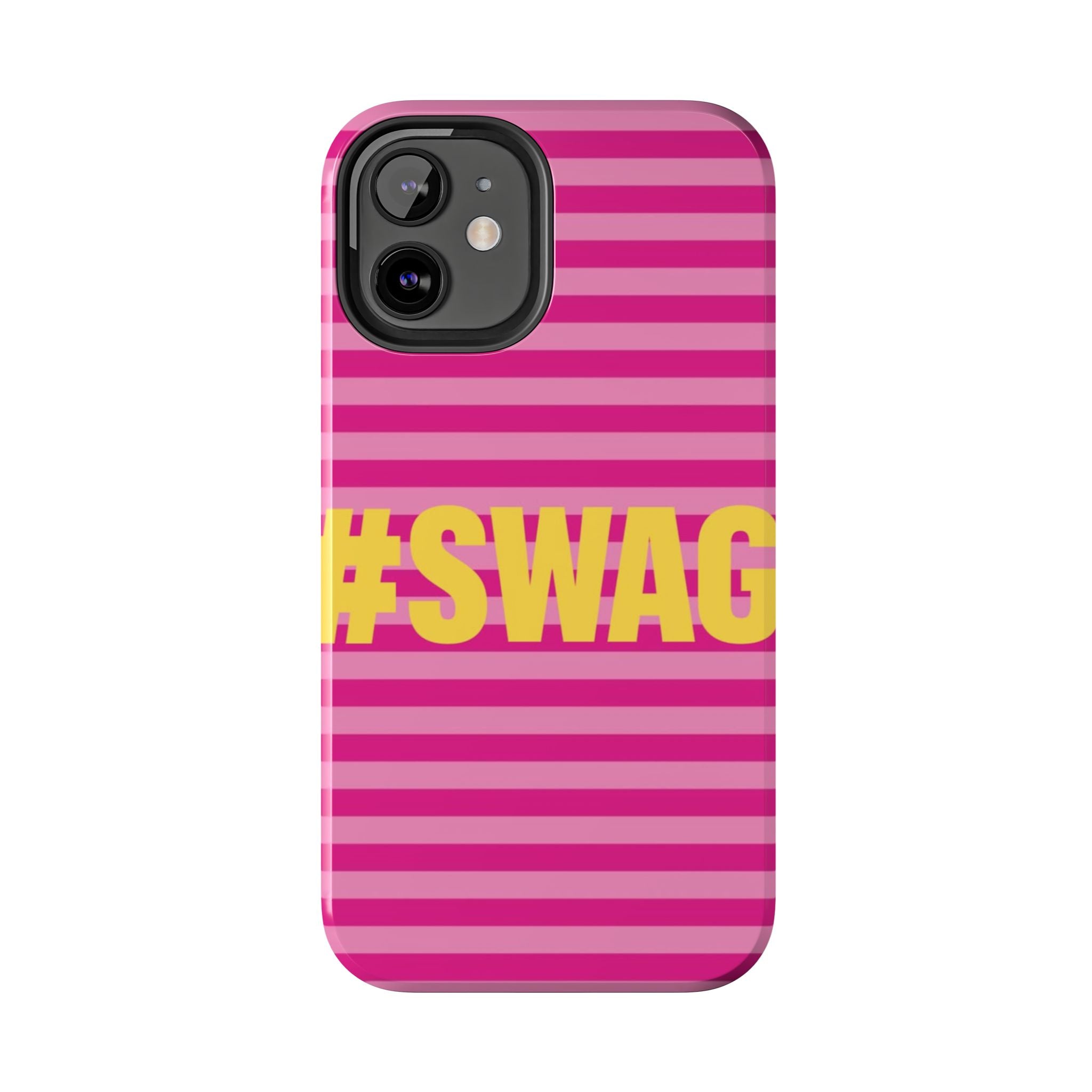 #SWAG Pink Striped Tough Phone Case