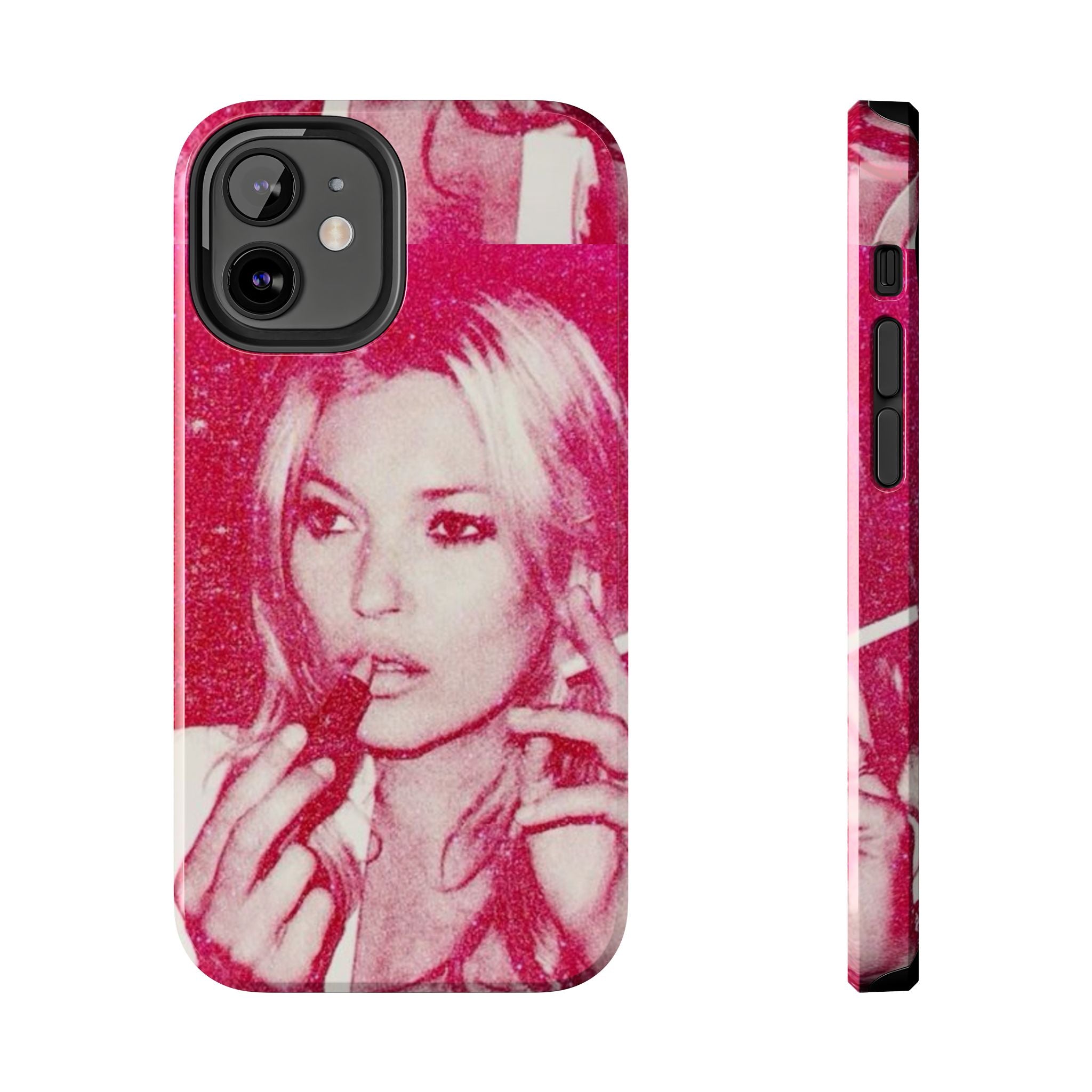 Pink Retro Glam Phone Case — Lipstick Pinup Tough Phone Case