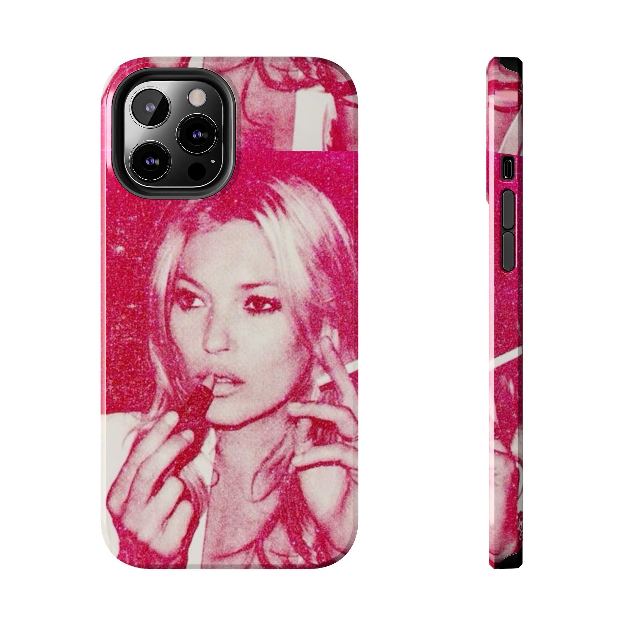 Pink Retro Glam Phone Case — Lipstick Pinup Tough Phone Case